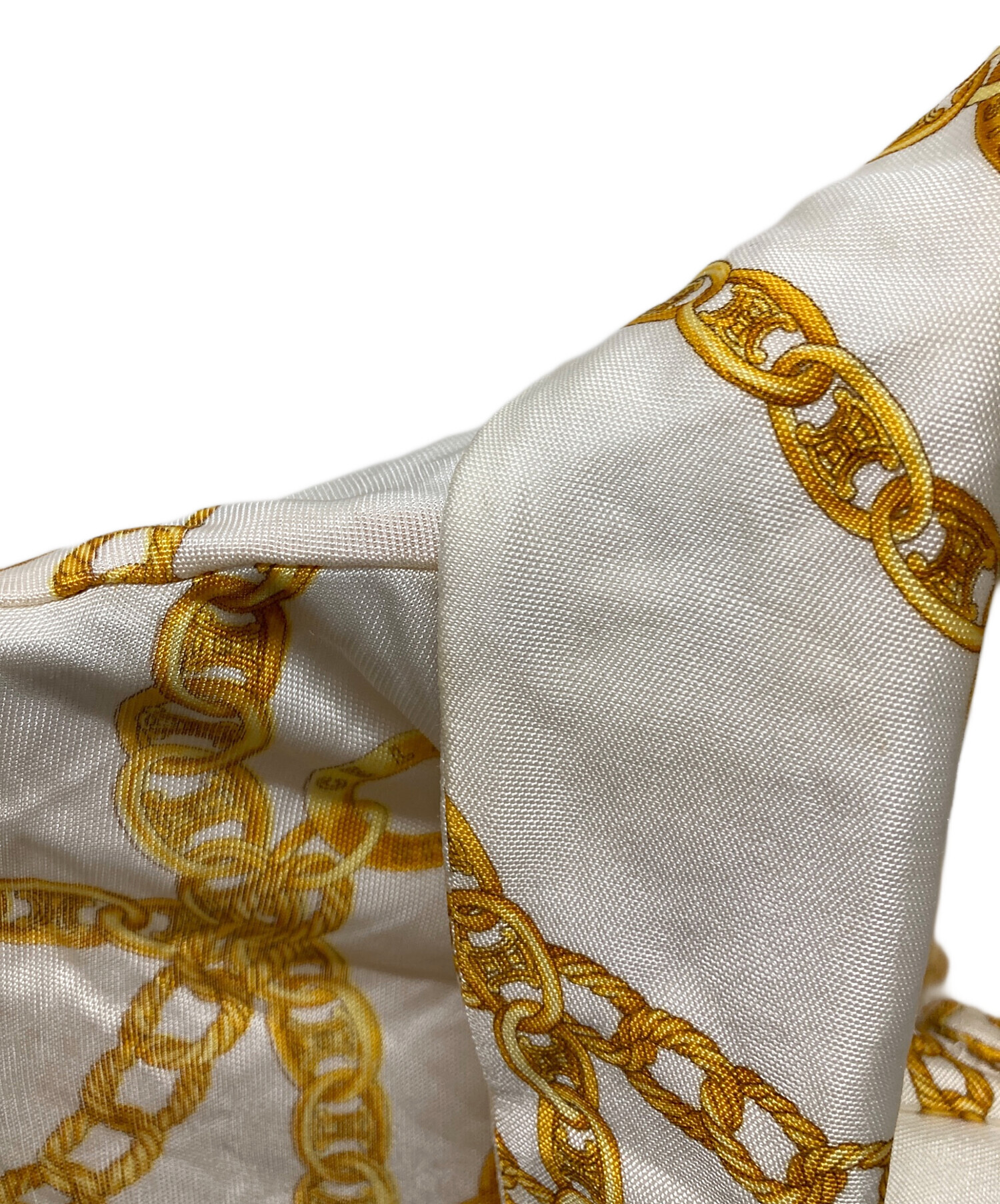 中古・古着通販】CELINE (セリーヌ) チェーン柄シャツ ホワイト サイズ