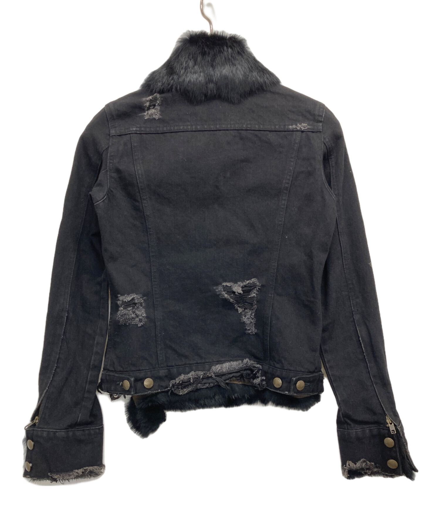 中古・古着通販】L.G.B (ルグランブルー) ファー襟ダメージデニム