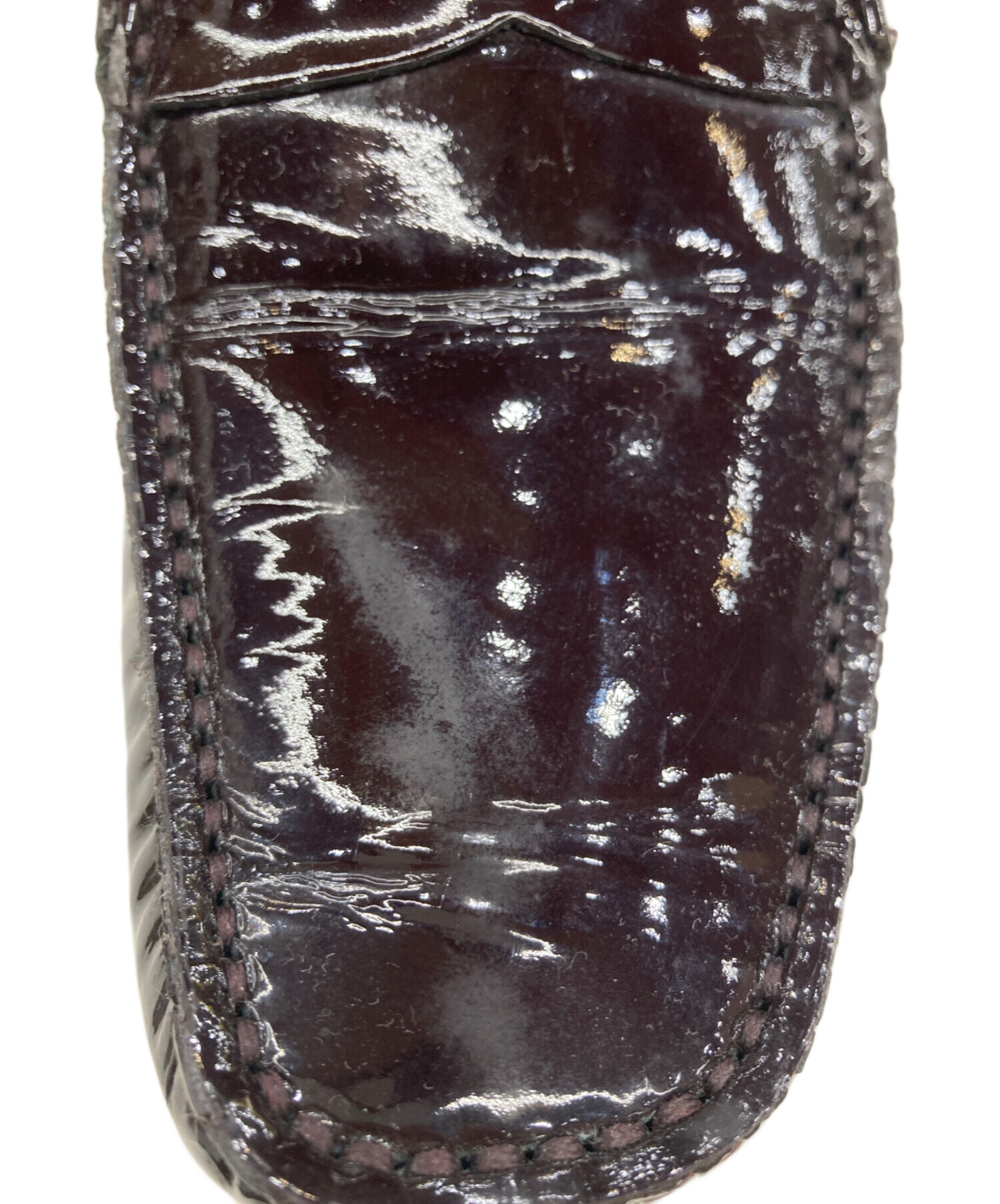 中古・古着通販】PRADA (プラダ) レザードライビングシューズ ブラウン