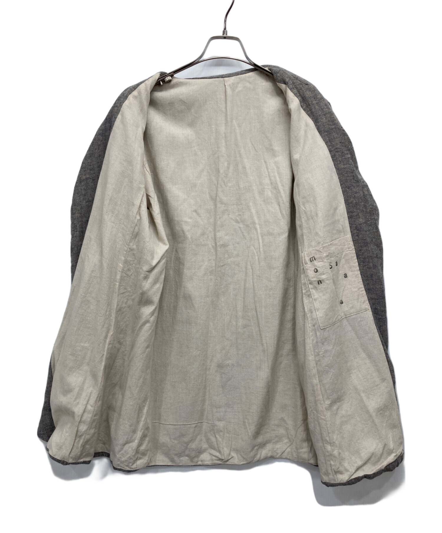 mon sakata モンサカタ　テーラードジャケット 中古・古着通販】mon SAKATA (モンサカタ) リネン混テーラード