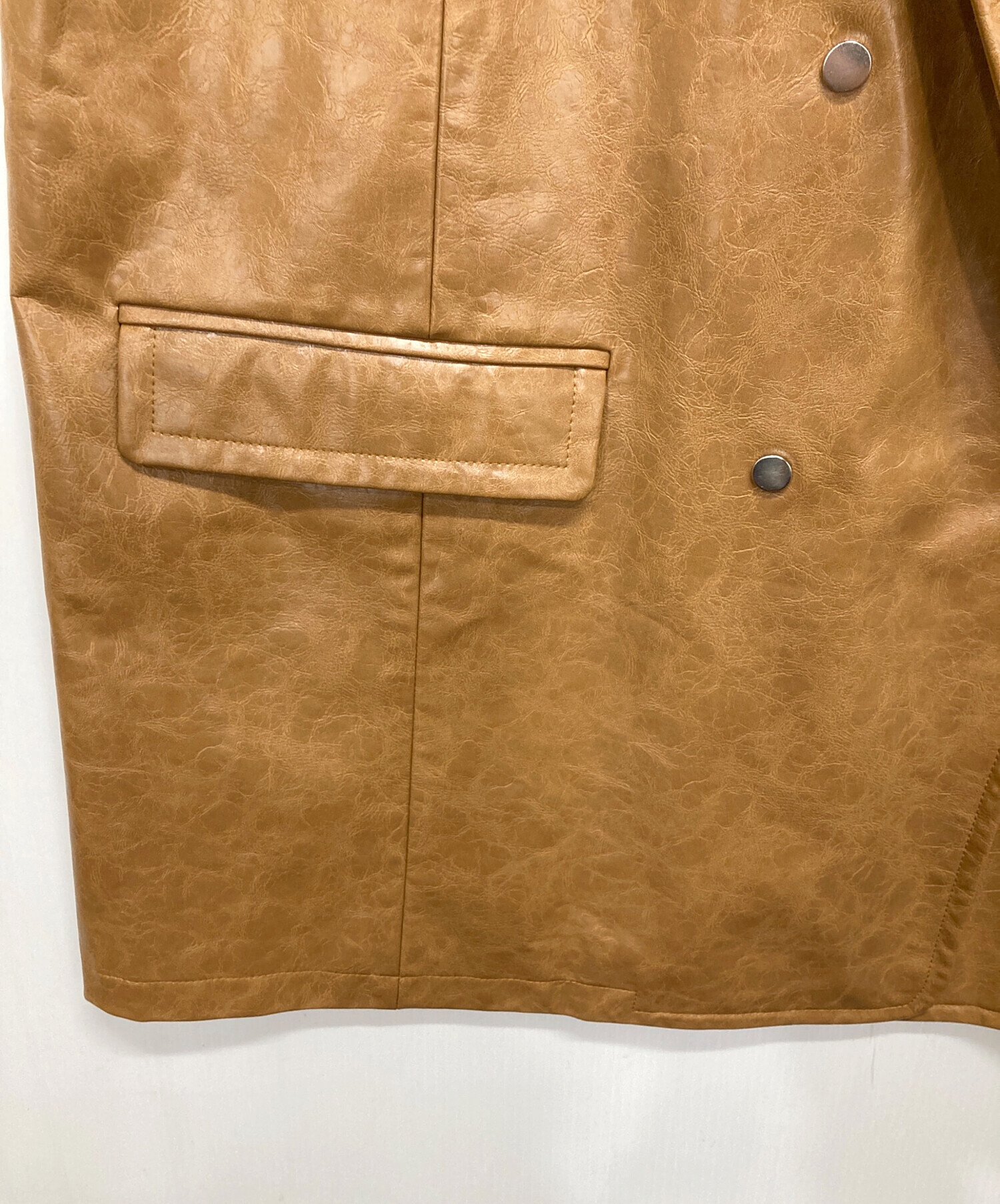 中古・古着通販】Ameri (アメリ) CRASH FAKE LEATHER N/S JACKET
