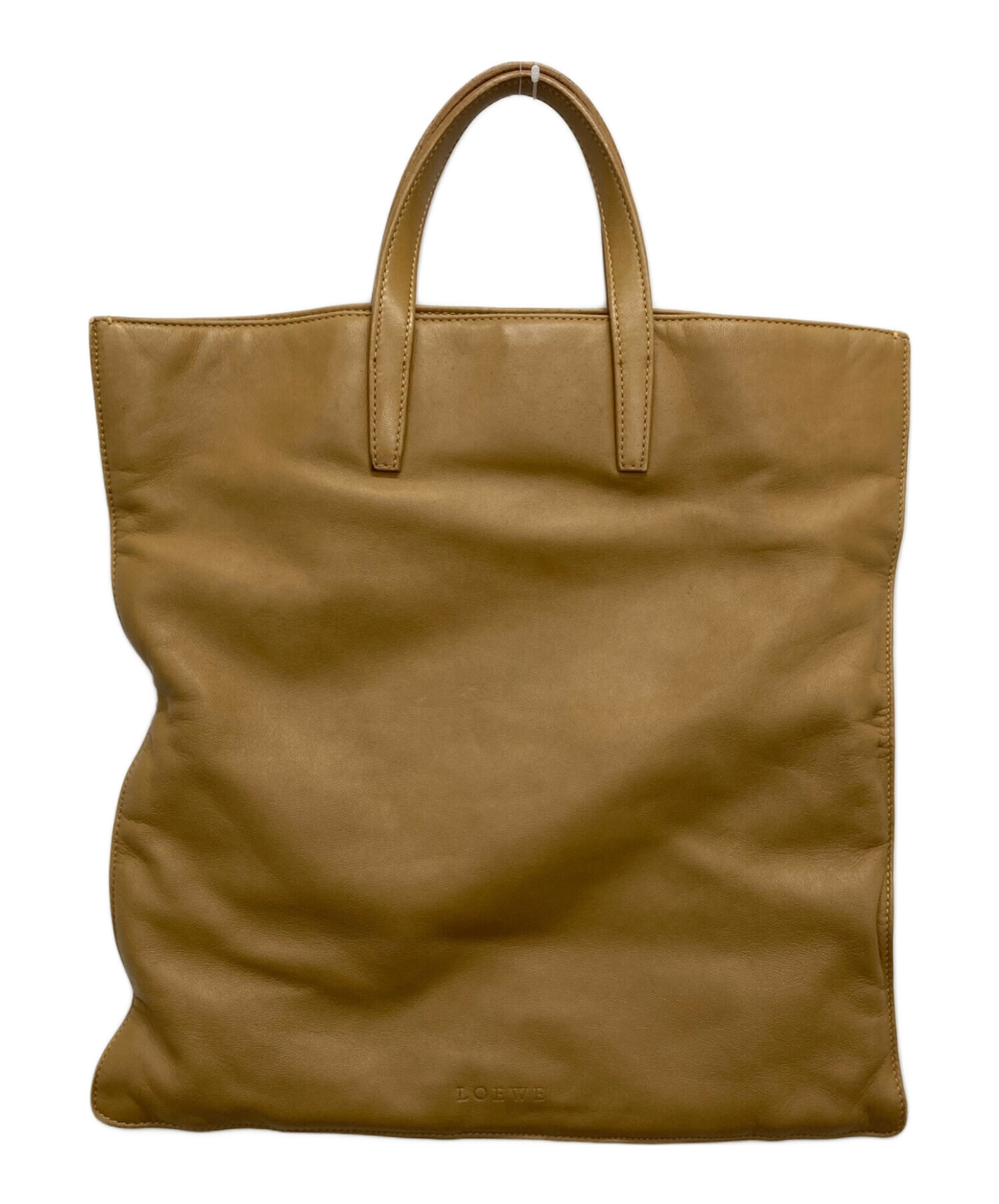 LOEWE ロエベ トートバッグ ナパ レザー肩掛け ナッパ 中古・古着通販】LOEWE (ロエベ) ナッパレザートートバッグ ブラウン