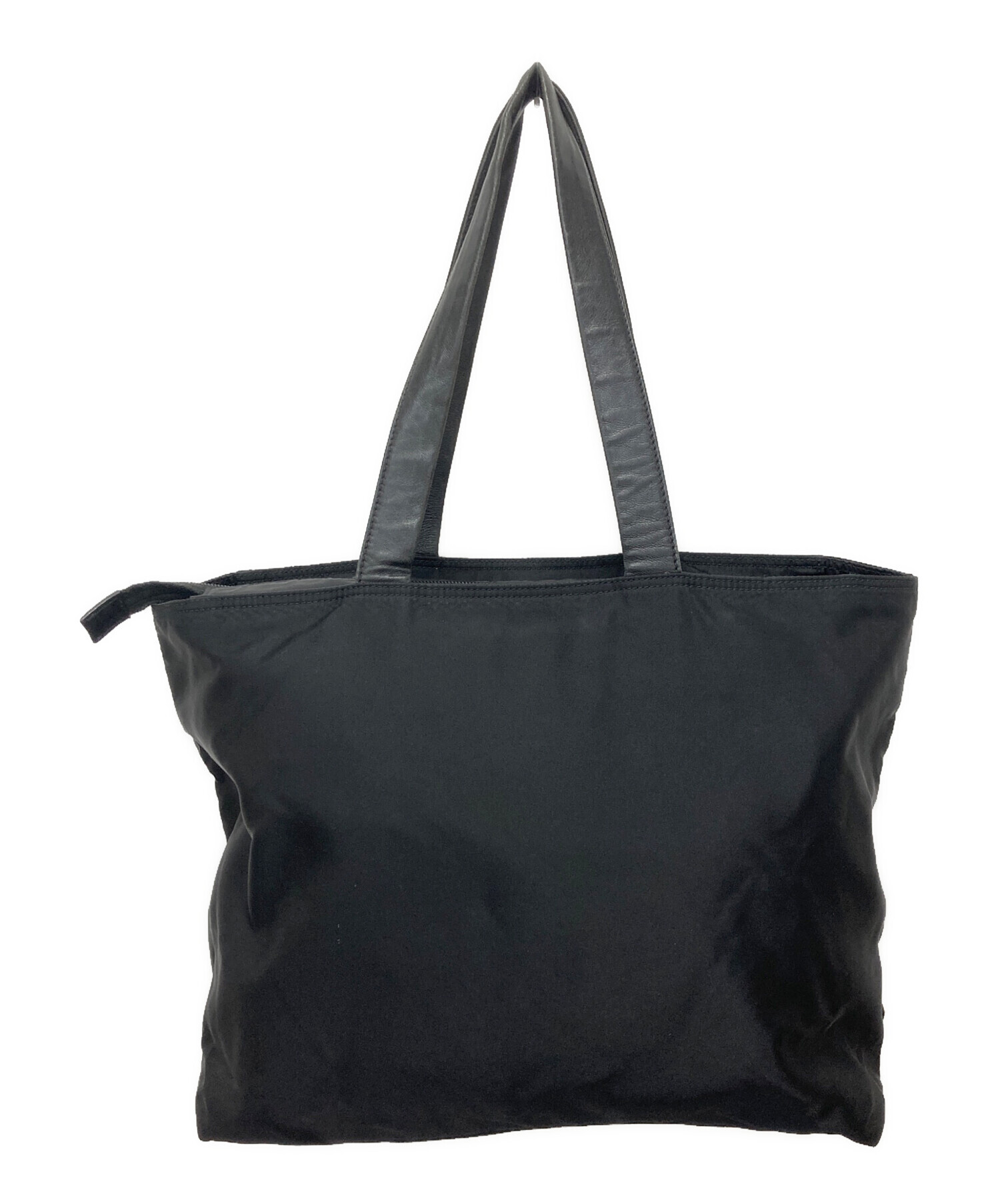 【美品】PRADA プラダ　トートバッグ　ジャガード　リボン　ナイロン　ブラック 中古・古着通販】PRADA (プラダ) ジャガードロゴリボントートバッグ