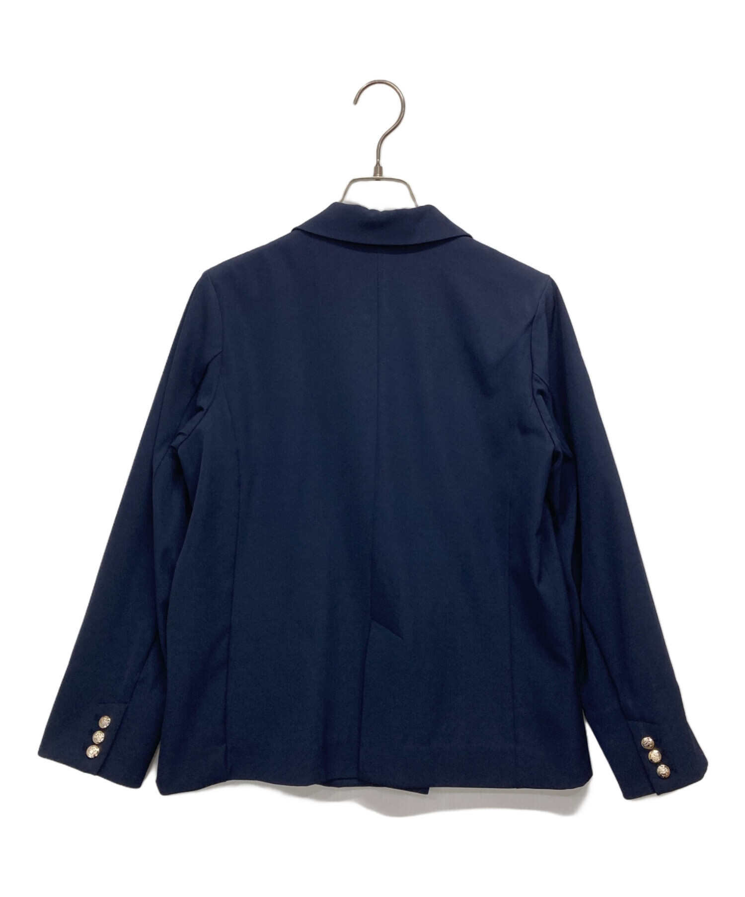 大人気完売品 コヒナ COHINA ダブルジャケット ネイビー 中古・古着通販】COHINA (コヒナ) ゴールドボタンダブルジャケット