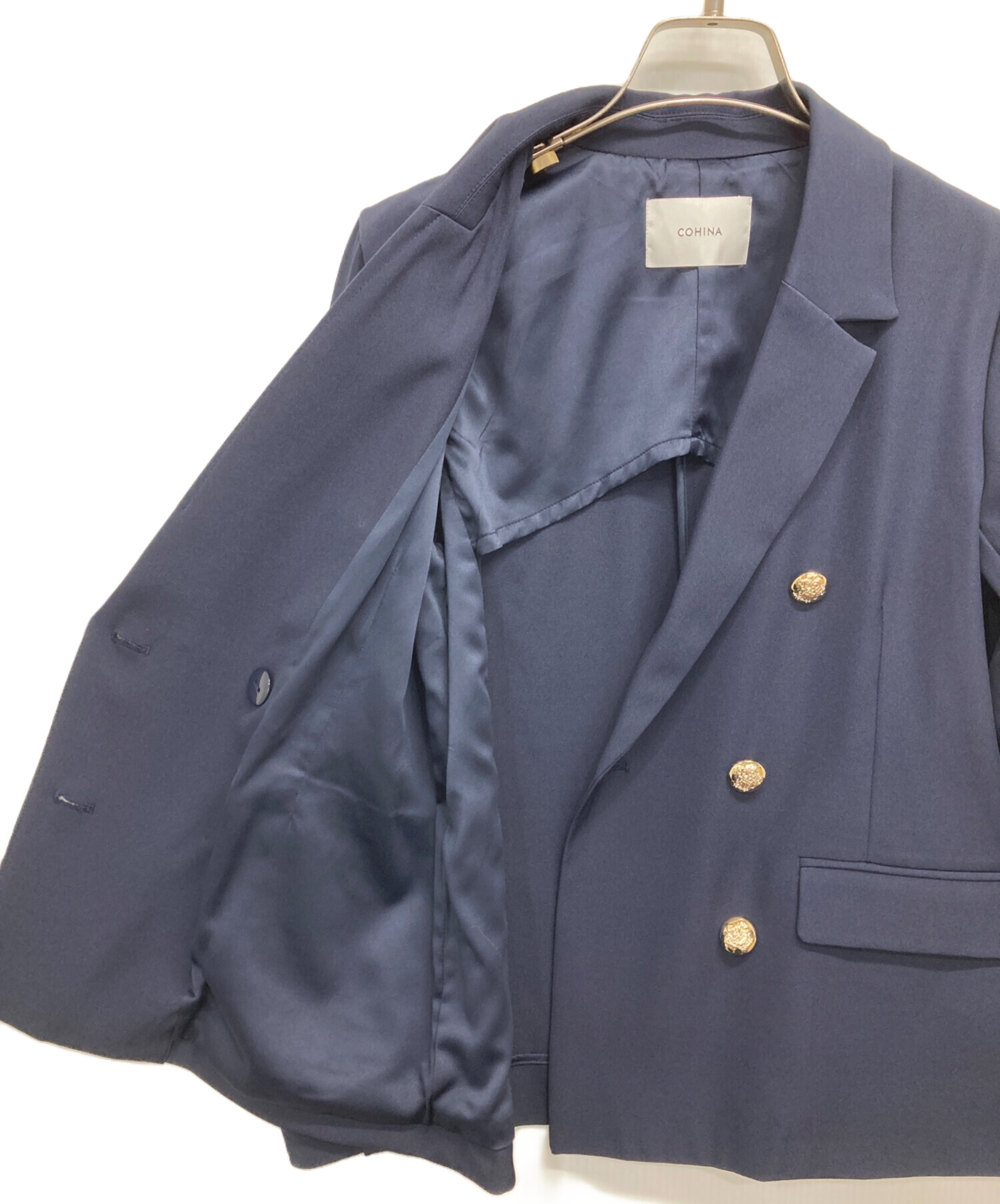 中古・古着通販】COHINA (コヒナ) ゴールドボタンダブルジャケット