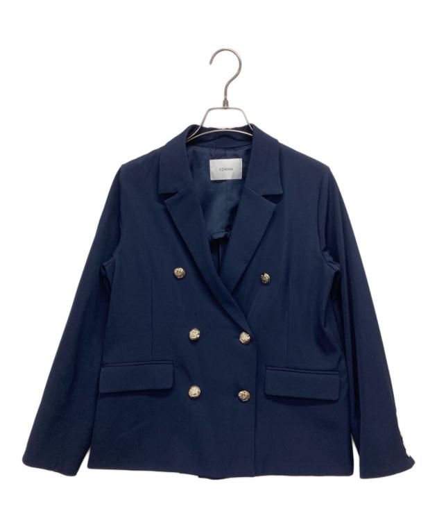 COHINA コヒナ ダブルブレザージャケット 紺ブレ 金ボタン ゴールド