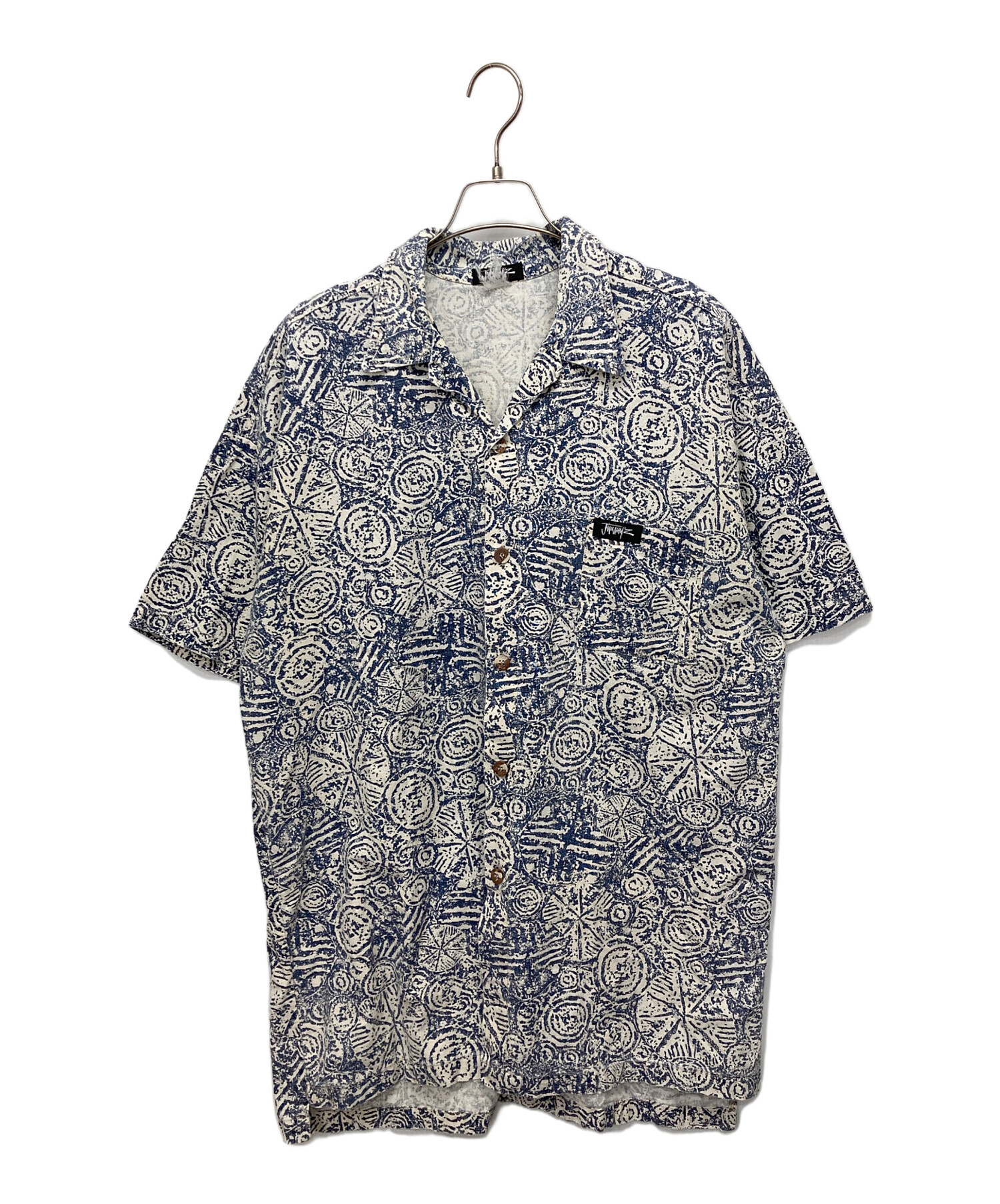 中古・古着通販】JIMMY'Z (ジミーズ) 80sオープンカラーシャツ ブルー