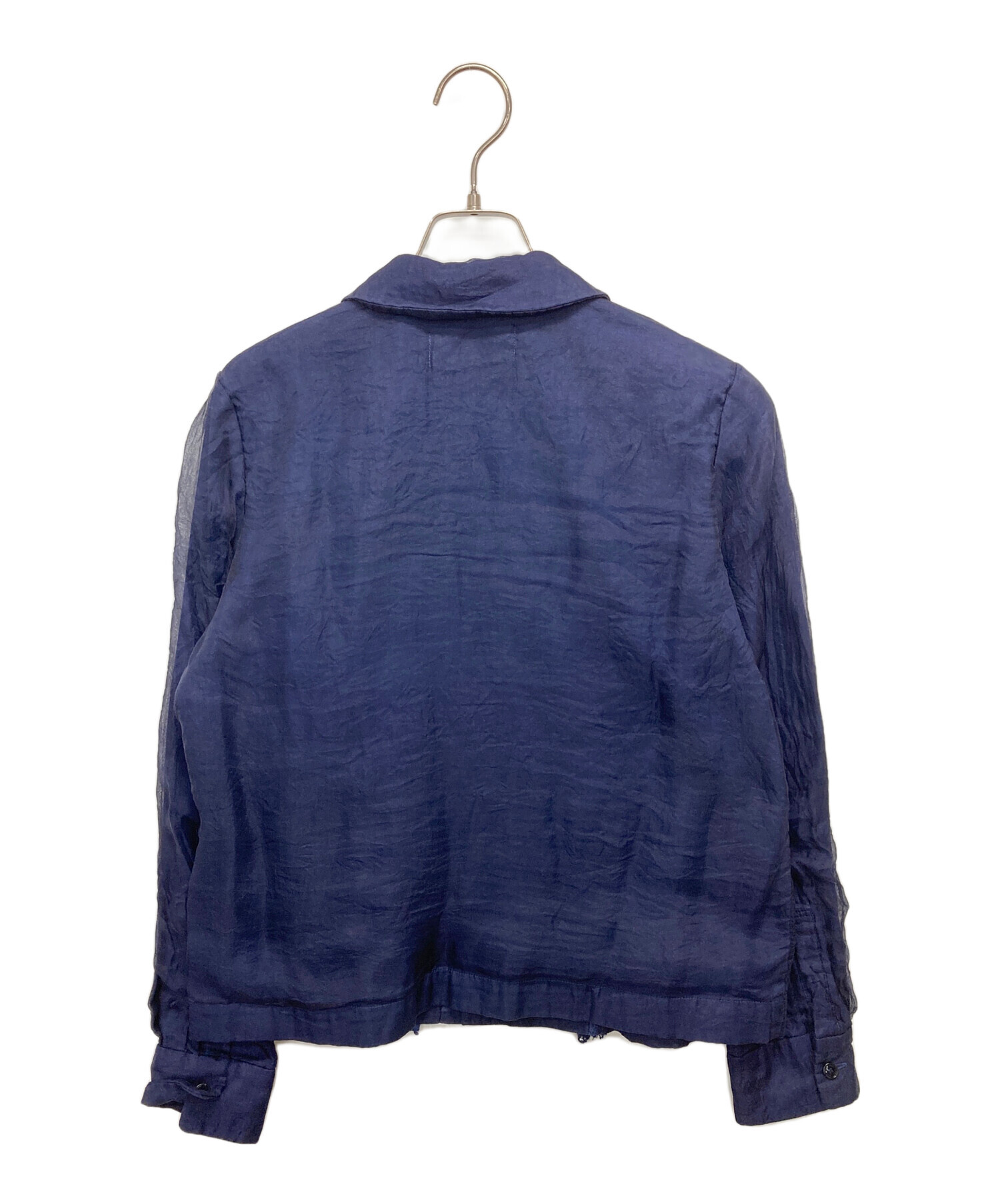 トリココムデギャルソン 丸襟シャツ アシンメトリー コットン 綿 立体 中古・古着通販】tricot COMME des GARCONS (トリココムデギャルソン