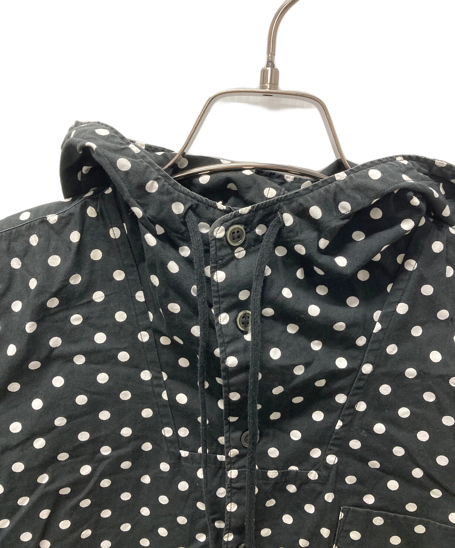 BLACK COMME des GARÇONS ドット　シャツ ブラウス　フード 中古・古着通販】BLACK COMME des GARCONS (ブラックコムデギャルソン