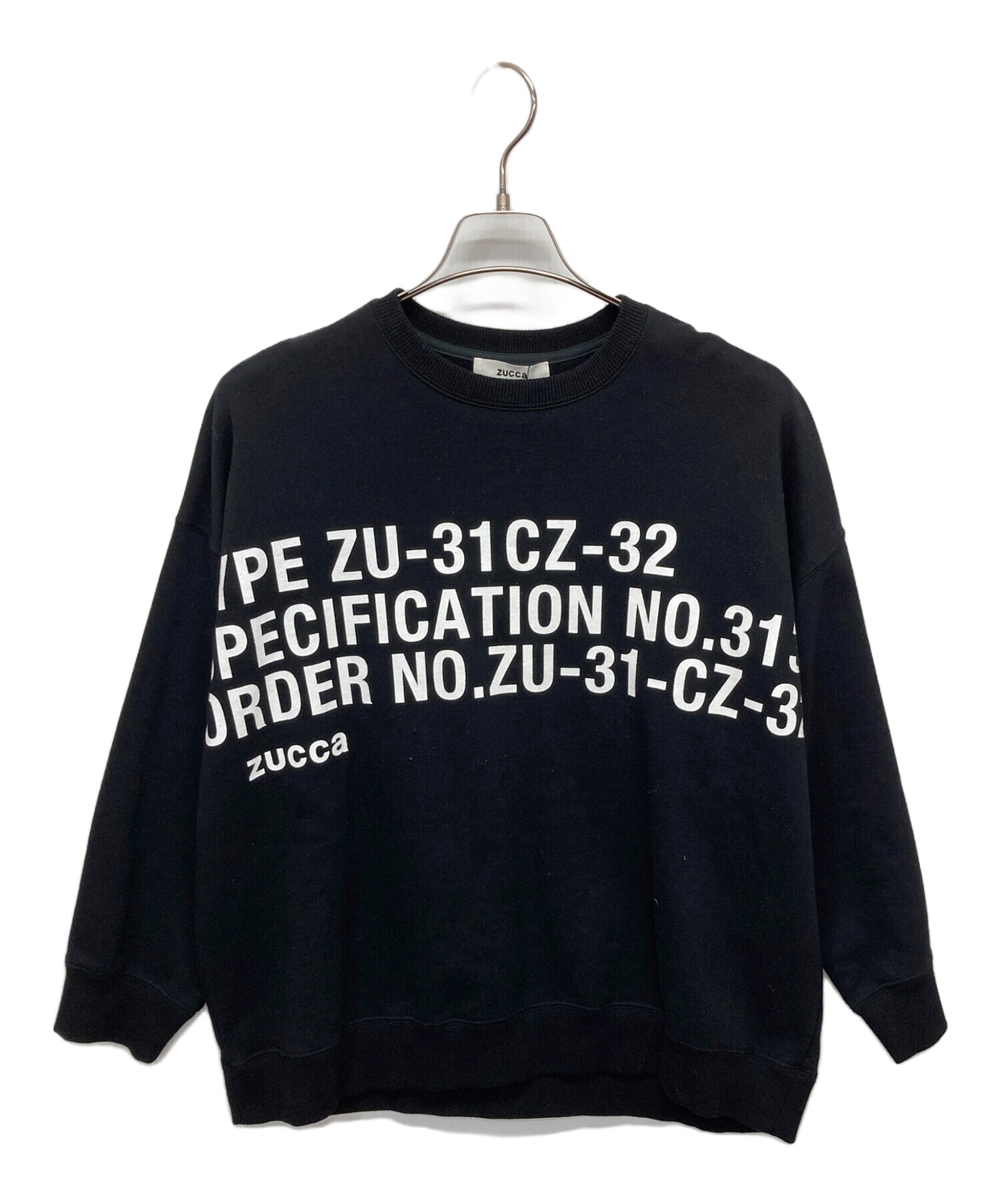 中古・古着通販】ZUCCA (ズッカ) スウェット ブラック サイズ:M