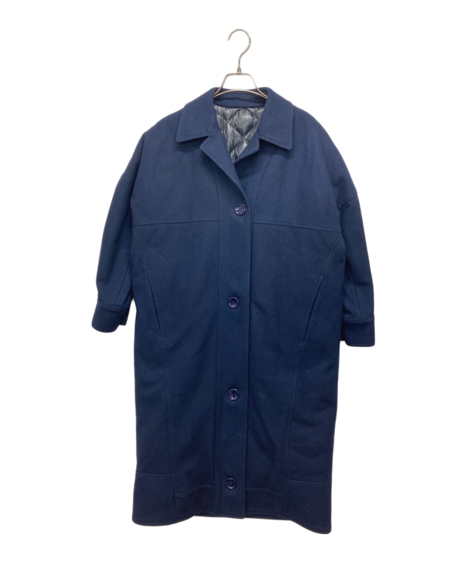中古・古着通販】TATRAS (タトラス) ウールダウンコート ネイビー 