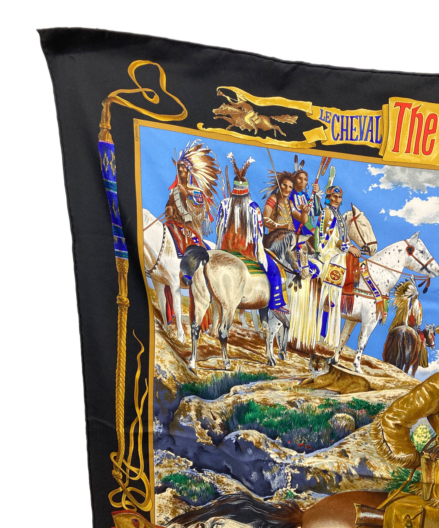 中古・古着通販】HERMES (エルメス) The Pony Express/カレ90 ブラック