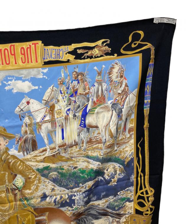 中古・古着通販】HERMES (エルメス) The Pony Express/カレ90 ブラック