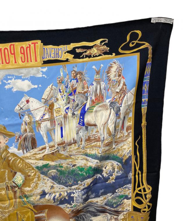 中古・古着通販】HERMES (エルメス) The Pony Express/カレ90 ブラック