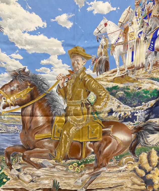 中古・古着通販】HERMES (エルメス) The Pony Express/カレ90 ブラック