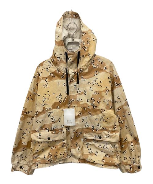 中古・古着通販】ANCELLM (アンセルム) CAMO ZIPUP HOODIE ブラウン