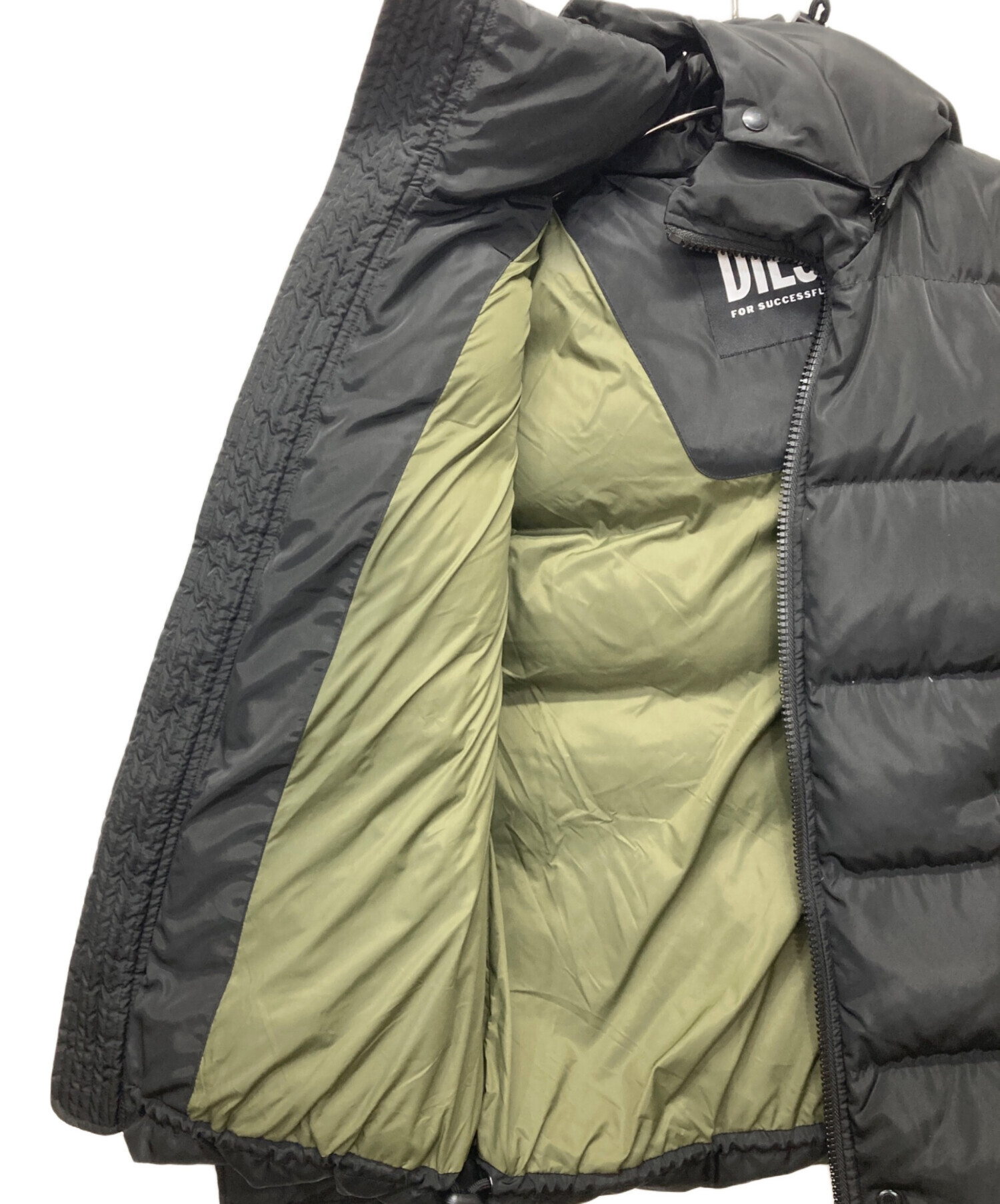 中古・古着通販】DIESEL (ディーゼル) ダウンジャケット ブラック 