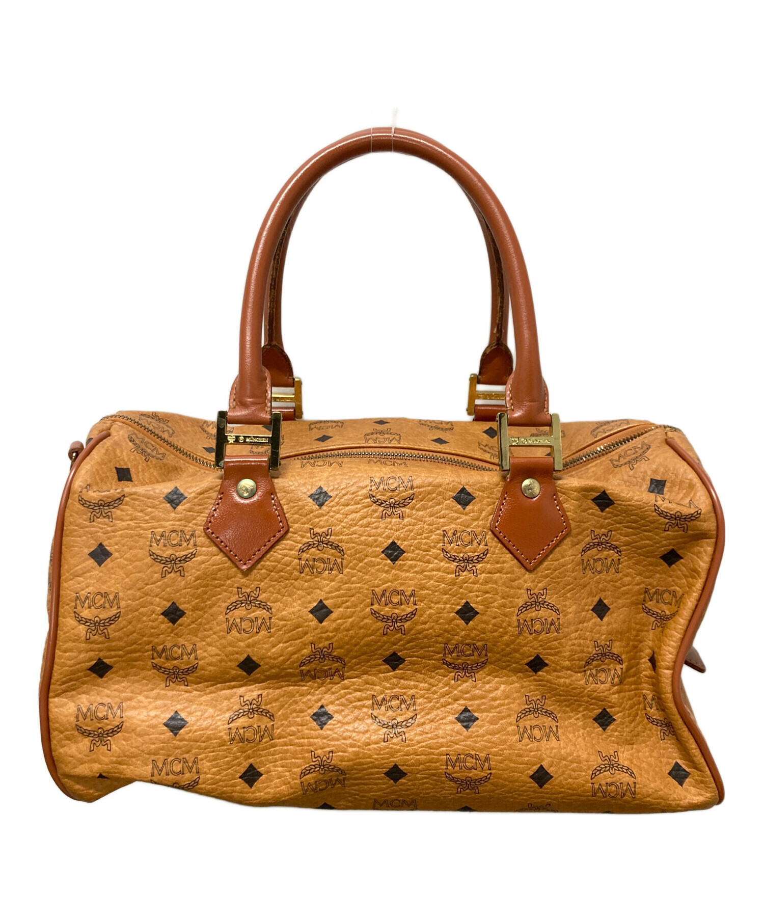 MCM エムシーエム　ヴィンテージ レザーボストンバッグ 中古・古着通販】MCM (エムシーエム) ボストンバッグ ブラウン