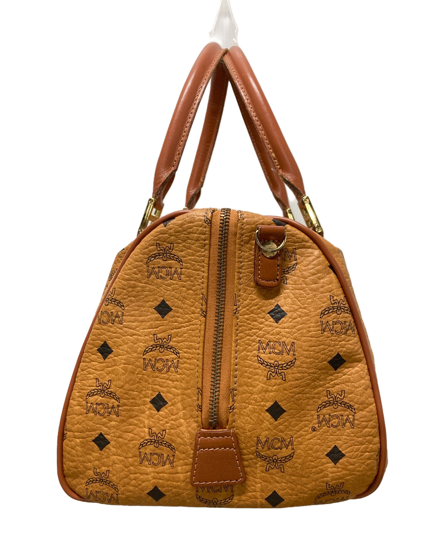MCM ボストンバッグ キャメル色 ジャンク品 中古・古着通販】MCM (エムシーエム) ボストンバッグ ブラウン