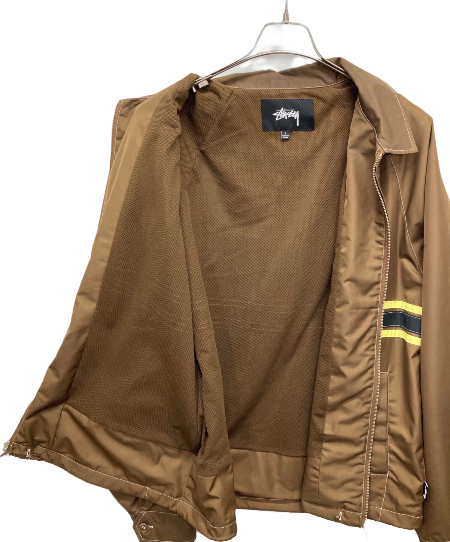 中古・古着通販】stussy (ステューシー) Stripe Zip ブラウン サイズ:L