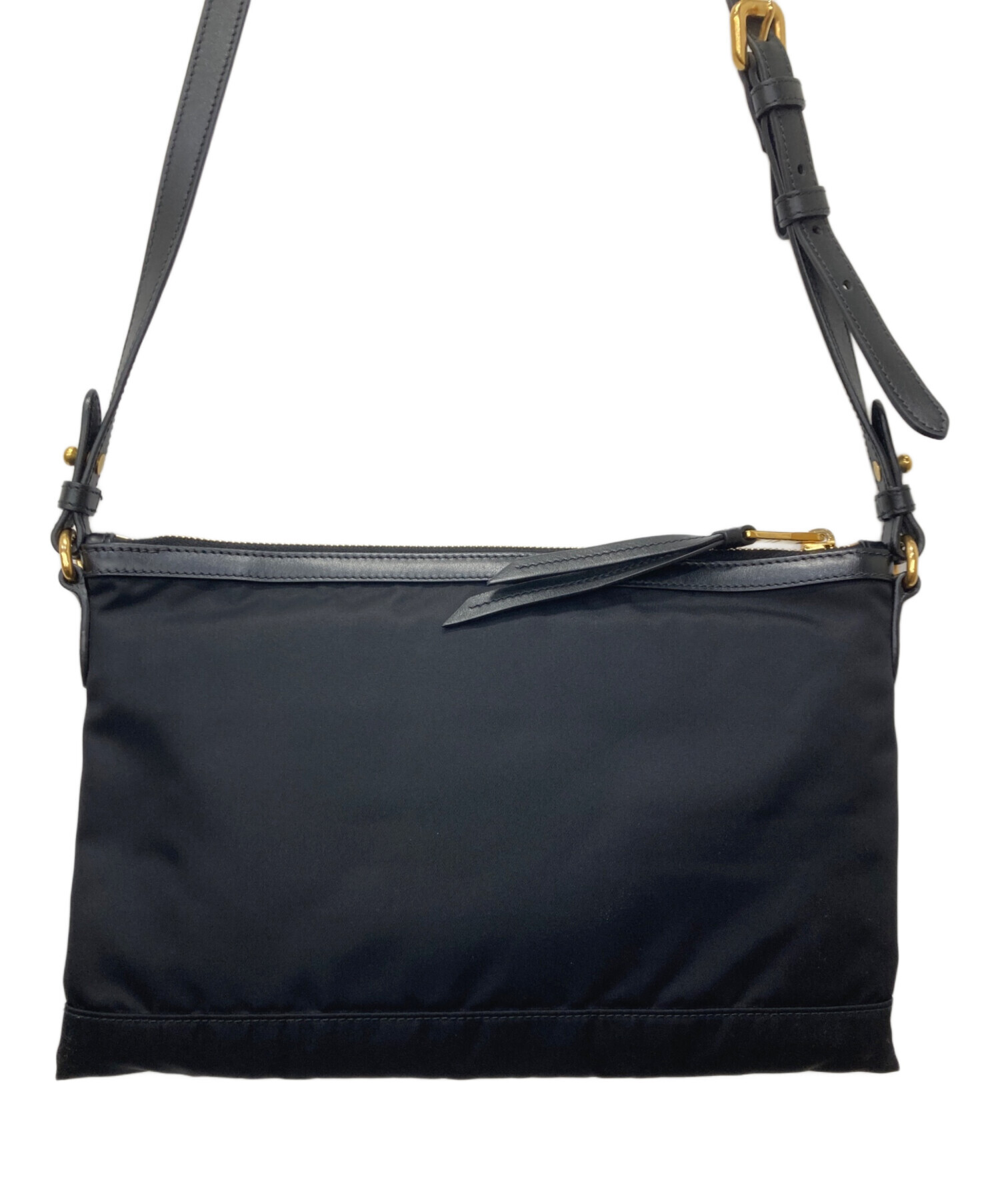 中古・古着通販】PRADA (プラダ) ナイロンショルダーバッグ ブラック