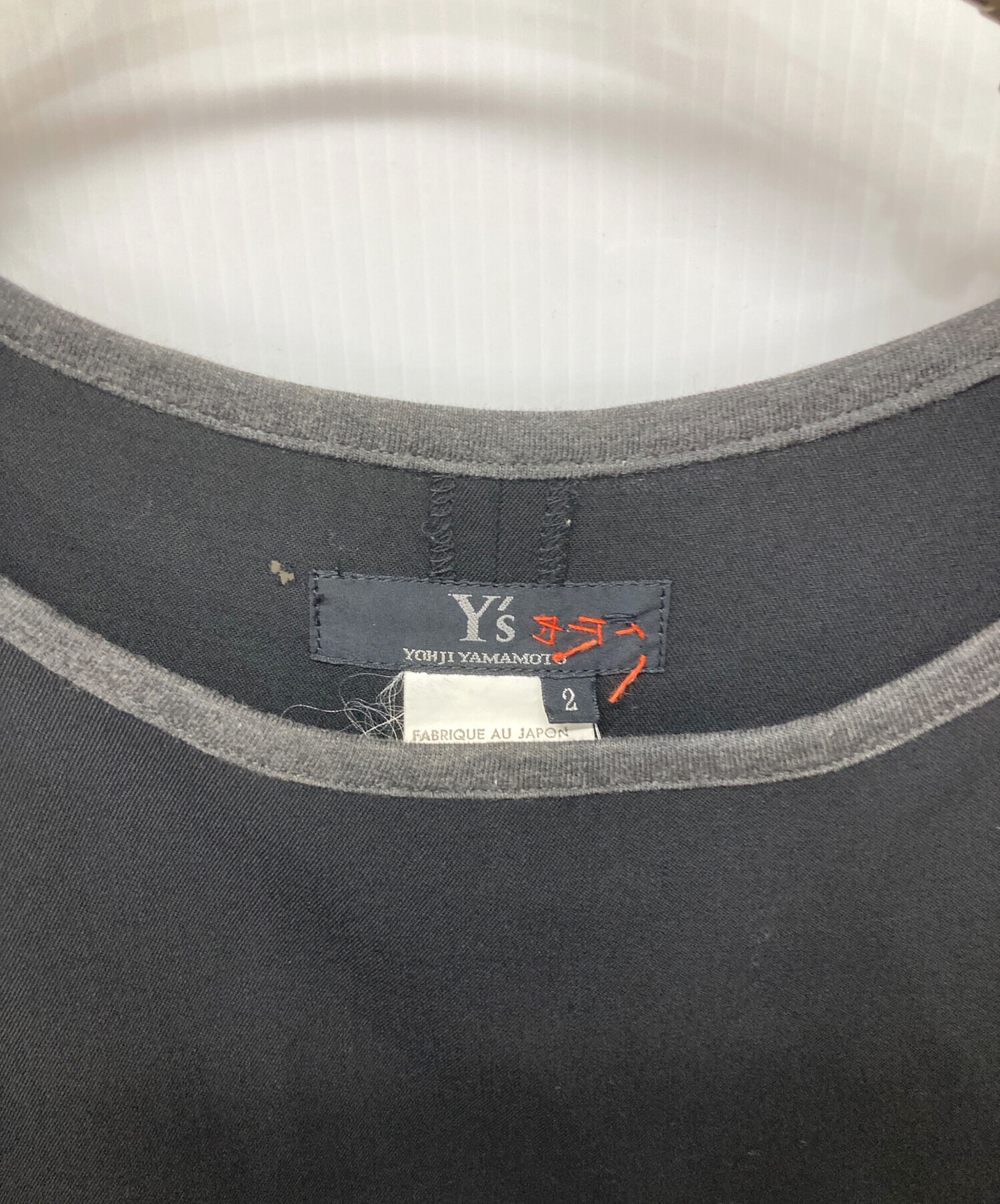 中古・古着通販】Y's (ワイズ) ウールギャバノースリーブワンピース