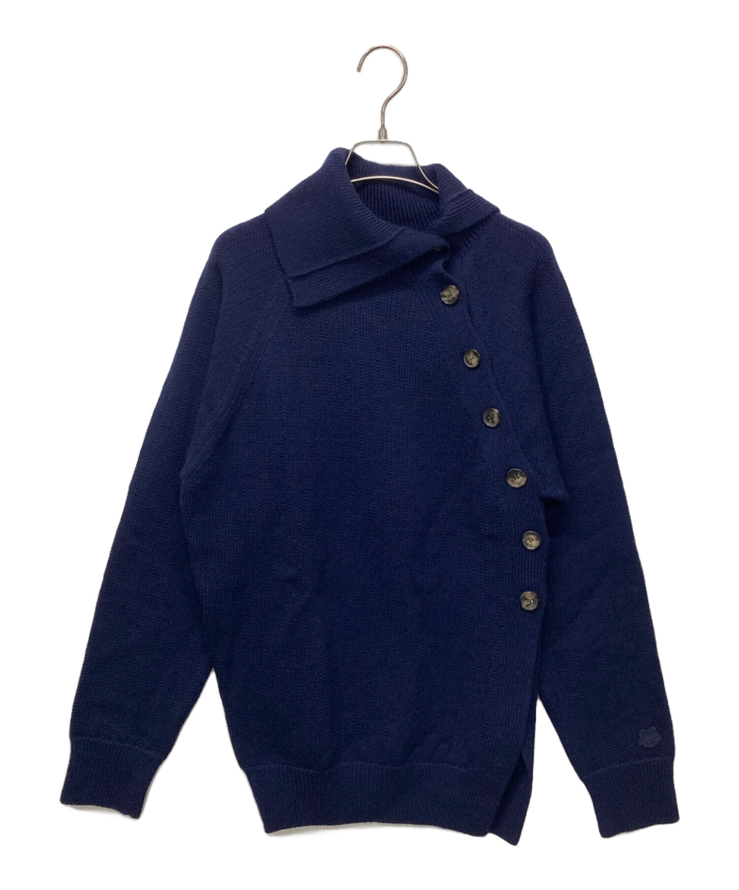 中古・古着通販】KENZO (ケンゾー) デザインボタンニット ネイビー