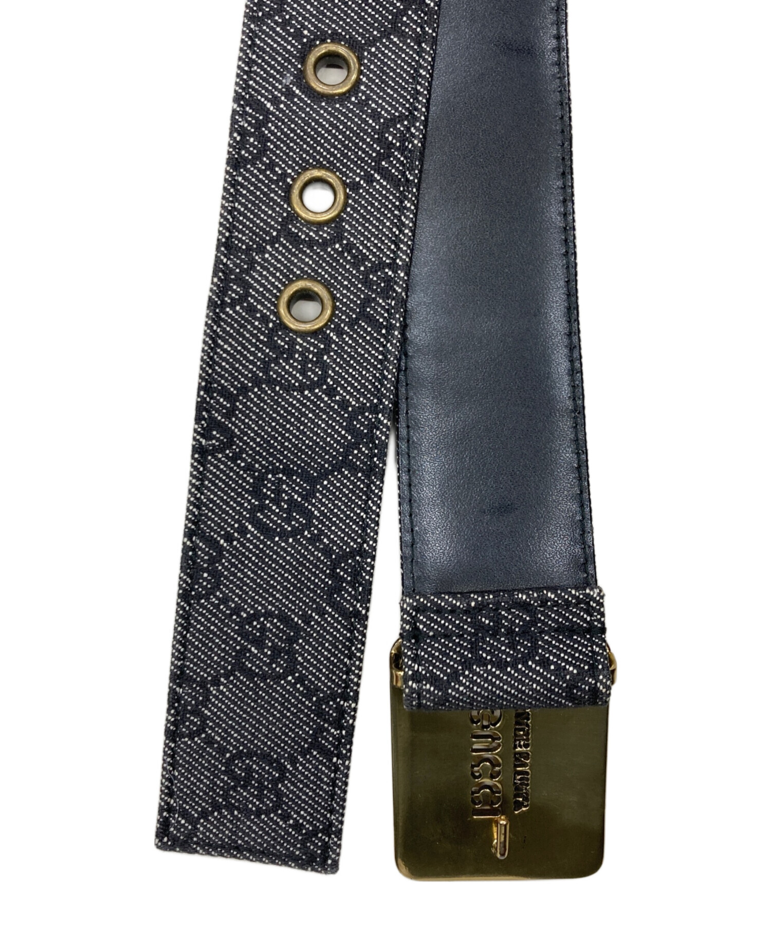 中古・古着通販】GUCCI (グッチ) GGゴールドバックルレザーベルト