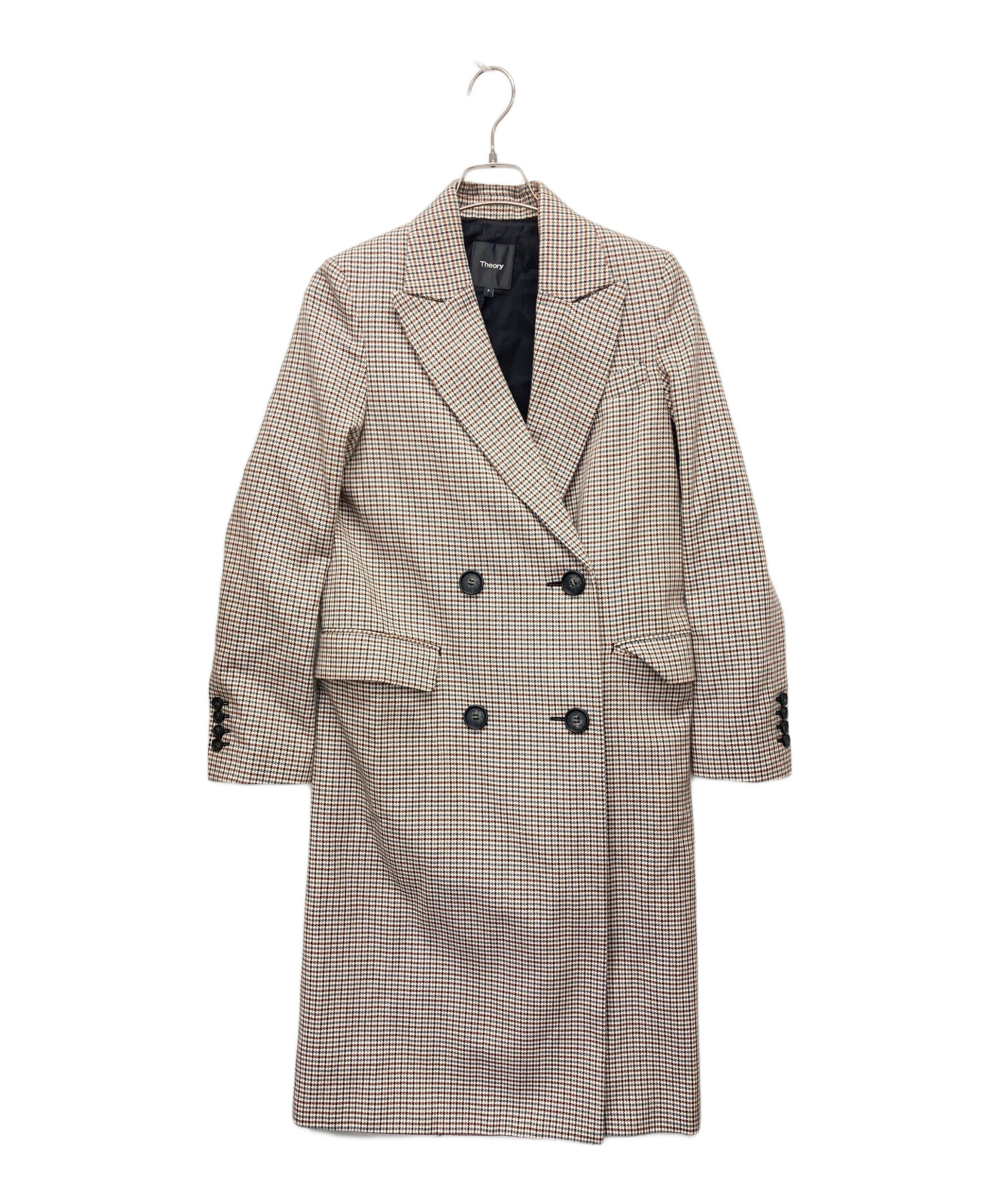 中古・古着通販】theory (セオリー) ハウンドトゥースダブルロング
