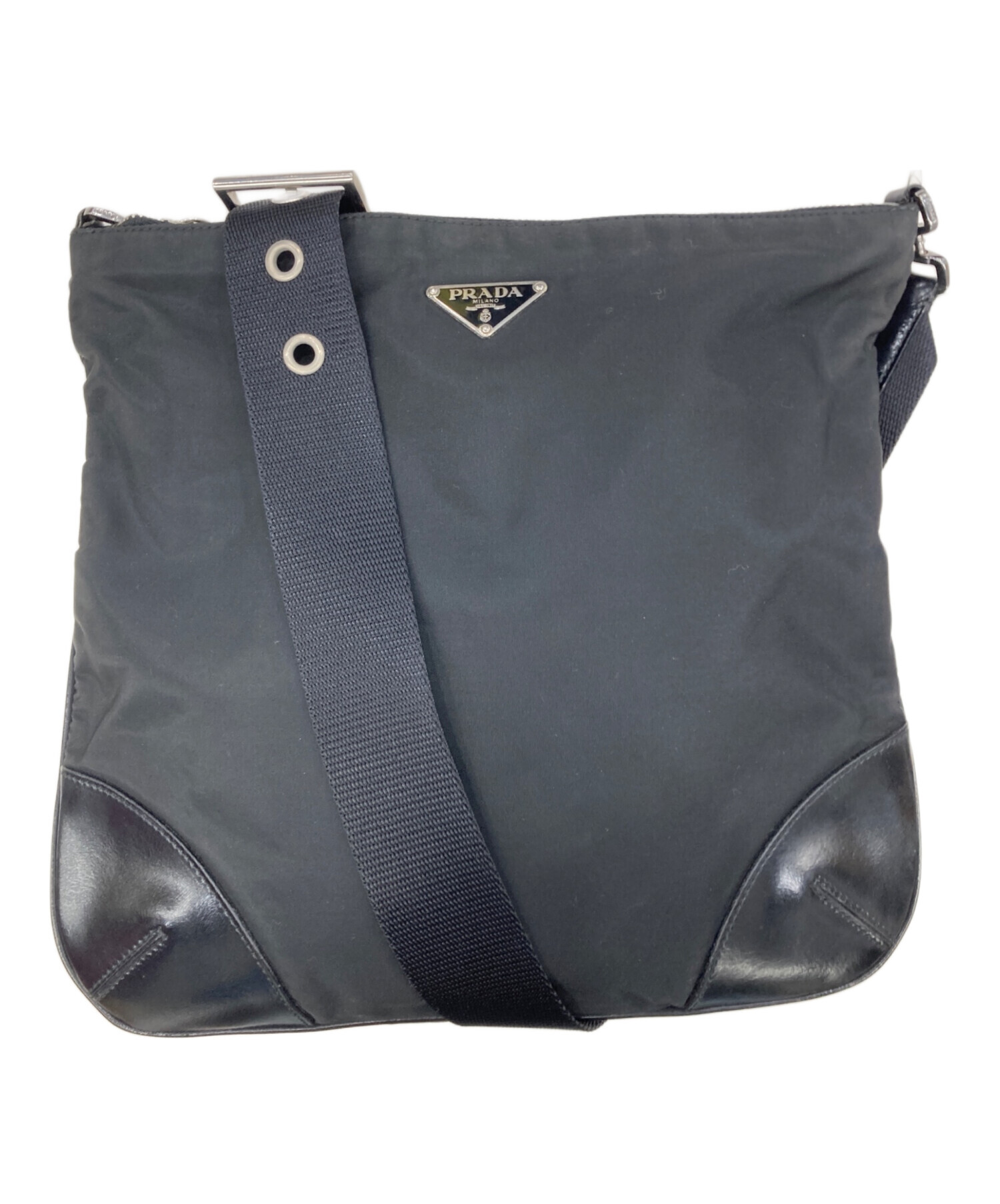 中古・古着通販】PRADA (プラダ) ナイロンショルダーバッグ ブラック