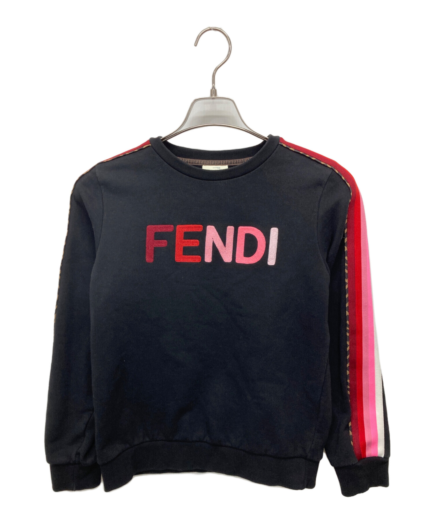中古・古着通販】FENDI (フェンディ) ロゴトレーナー ブラック サイズ