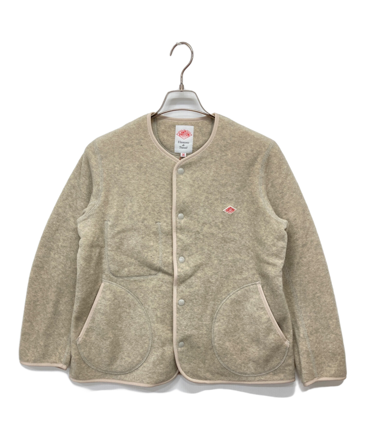 中古・古着通販】DANTON (ダントン) FLEECE COLLARLESS JACKET 