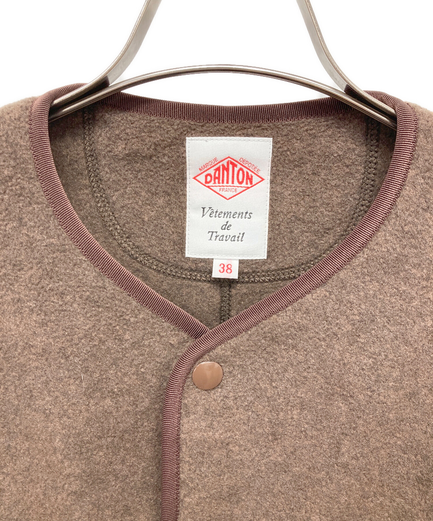 中古・古着通販】DANTON (ダントン) FLEECE COLLARLESS JACKET