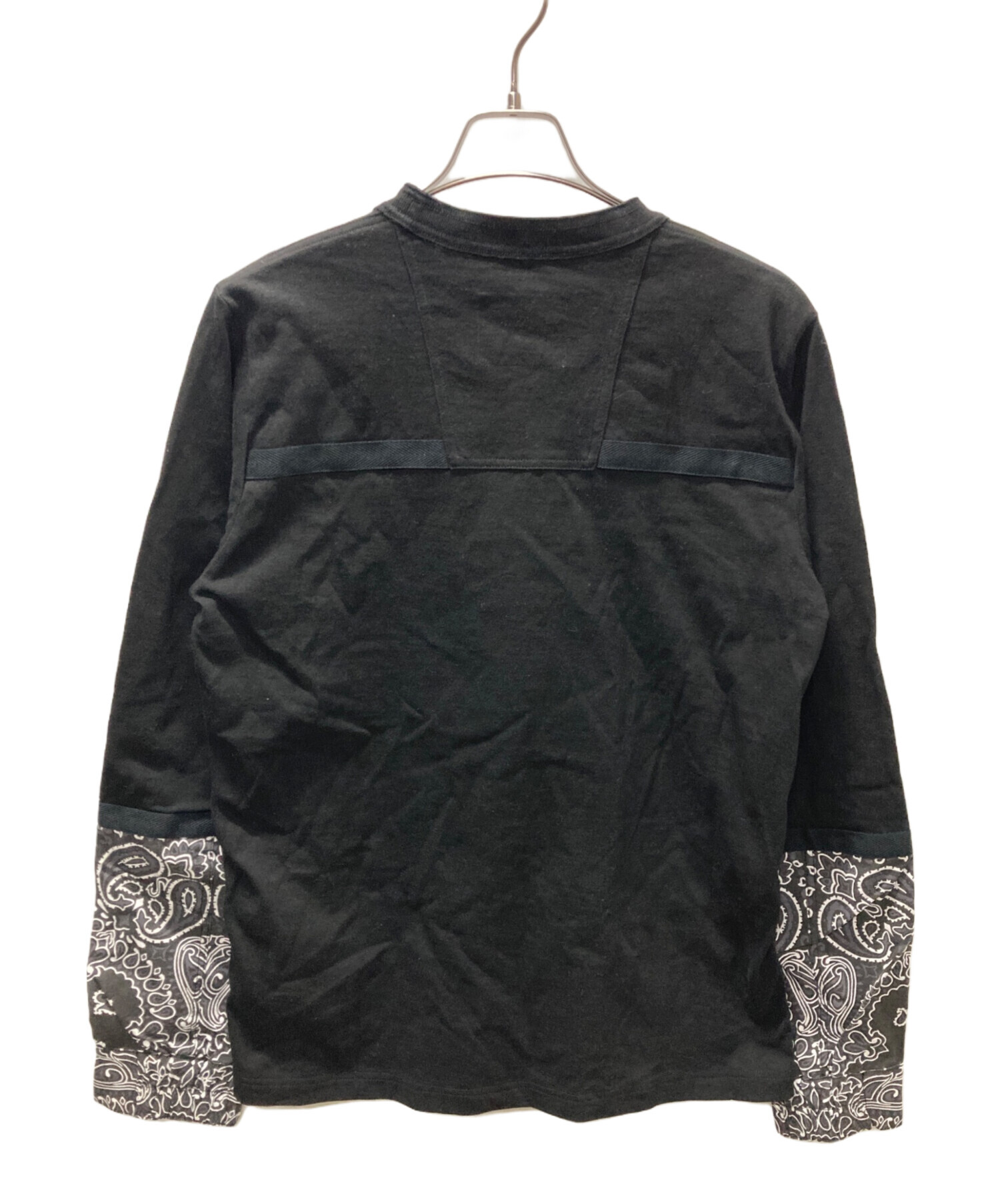 中古・古着通販】sacai (サカイ) Bandana Print L/S T-Shirt ブラック