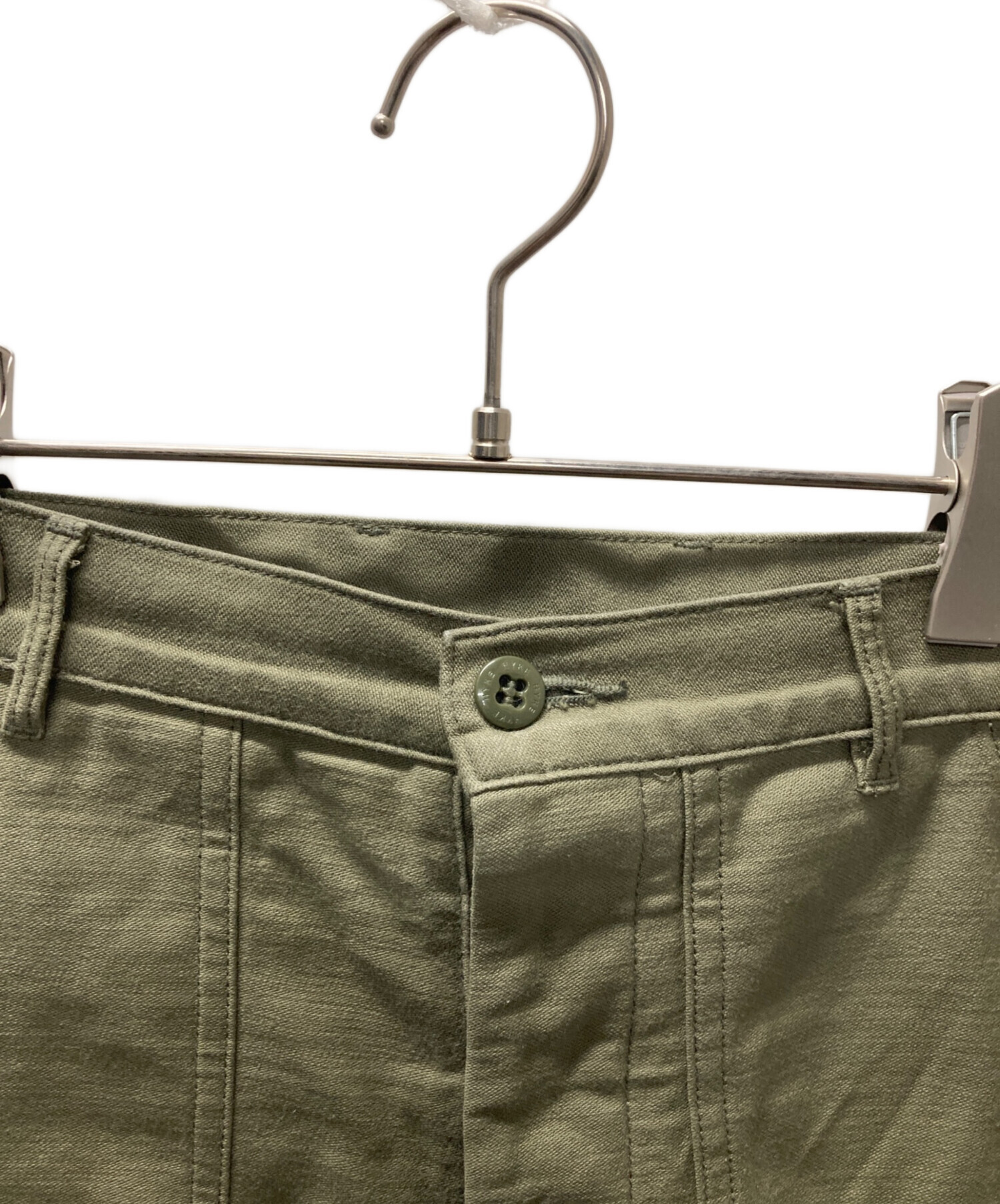 HYKE ベイカーパンツ XL オリーブ 中古・古着通販】HYKE (ハイク) BACK SATIN BAKER PANTS／バックサテン