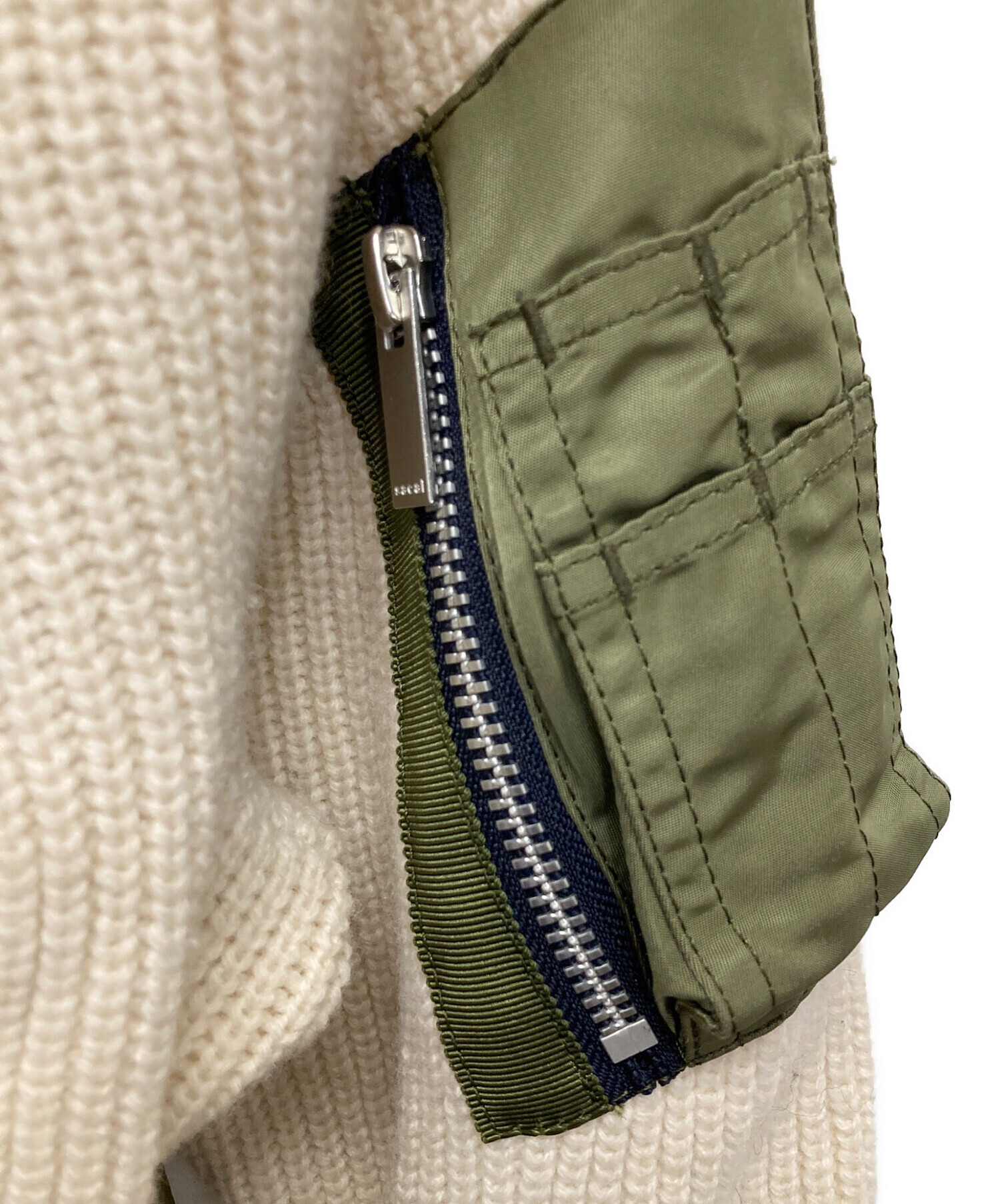 中古・古着通販】sacai (サカイ) ネックウォーマー付MA-1ドッキング