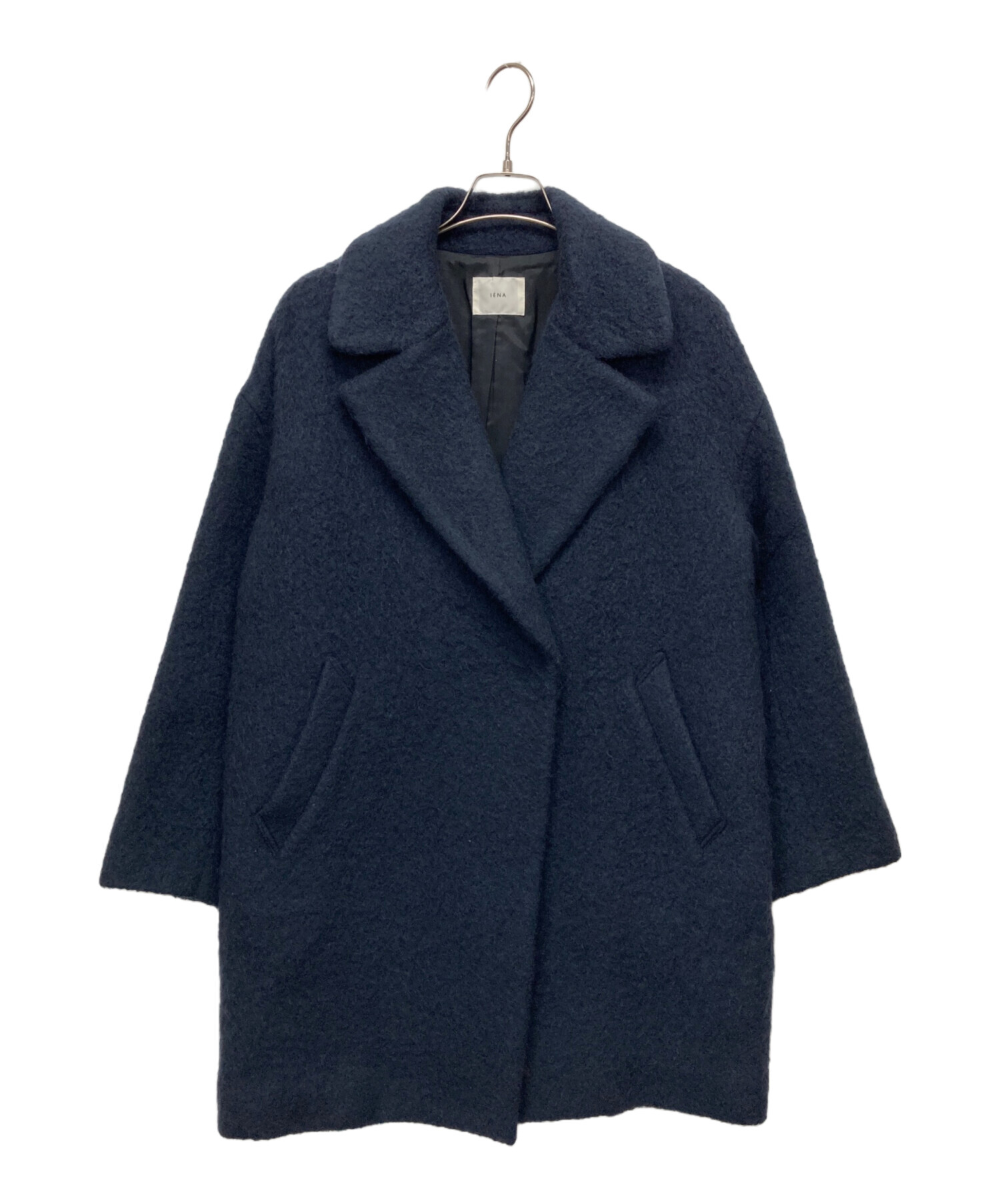 中古・古着通販】IENA (イエナ) ウールモヘヤシャギーコート ネイビー