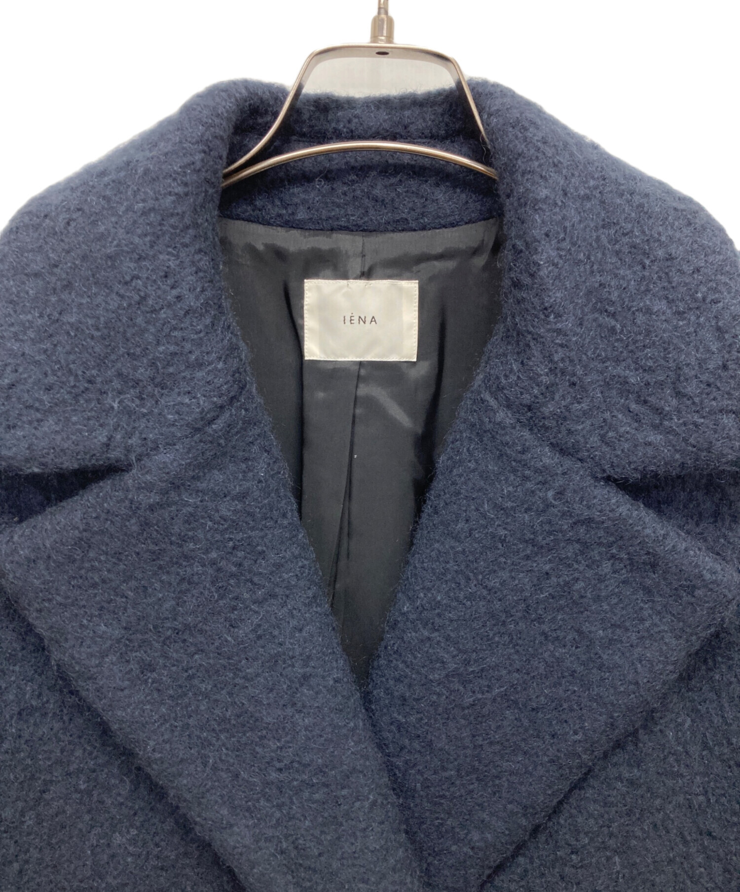 中古・古着通販】IENA (イエナ) ウールモヘヤシャギーコート ネイビー