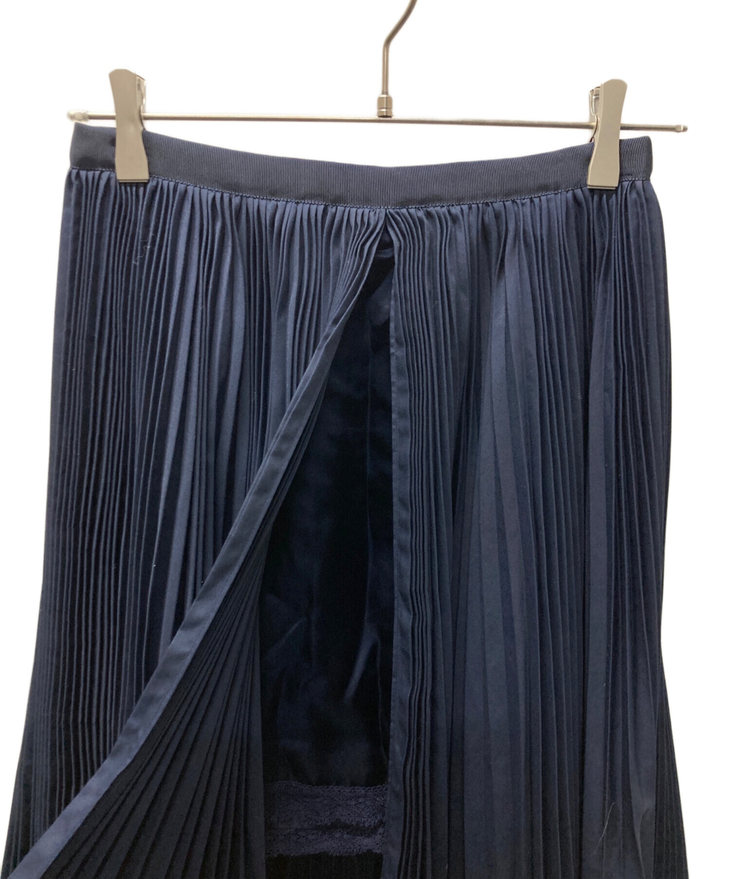 中古・古着通販】sacai (サカイ) プリーツスカート ネイビー サイズ:1