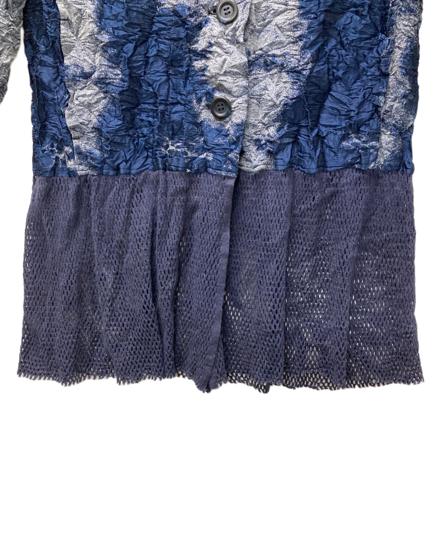 中古・古着通販】ISSEY MIYAKE (イッセイミヤケ) メッシュ切替コットン 