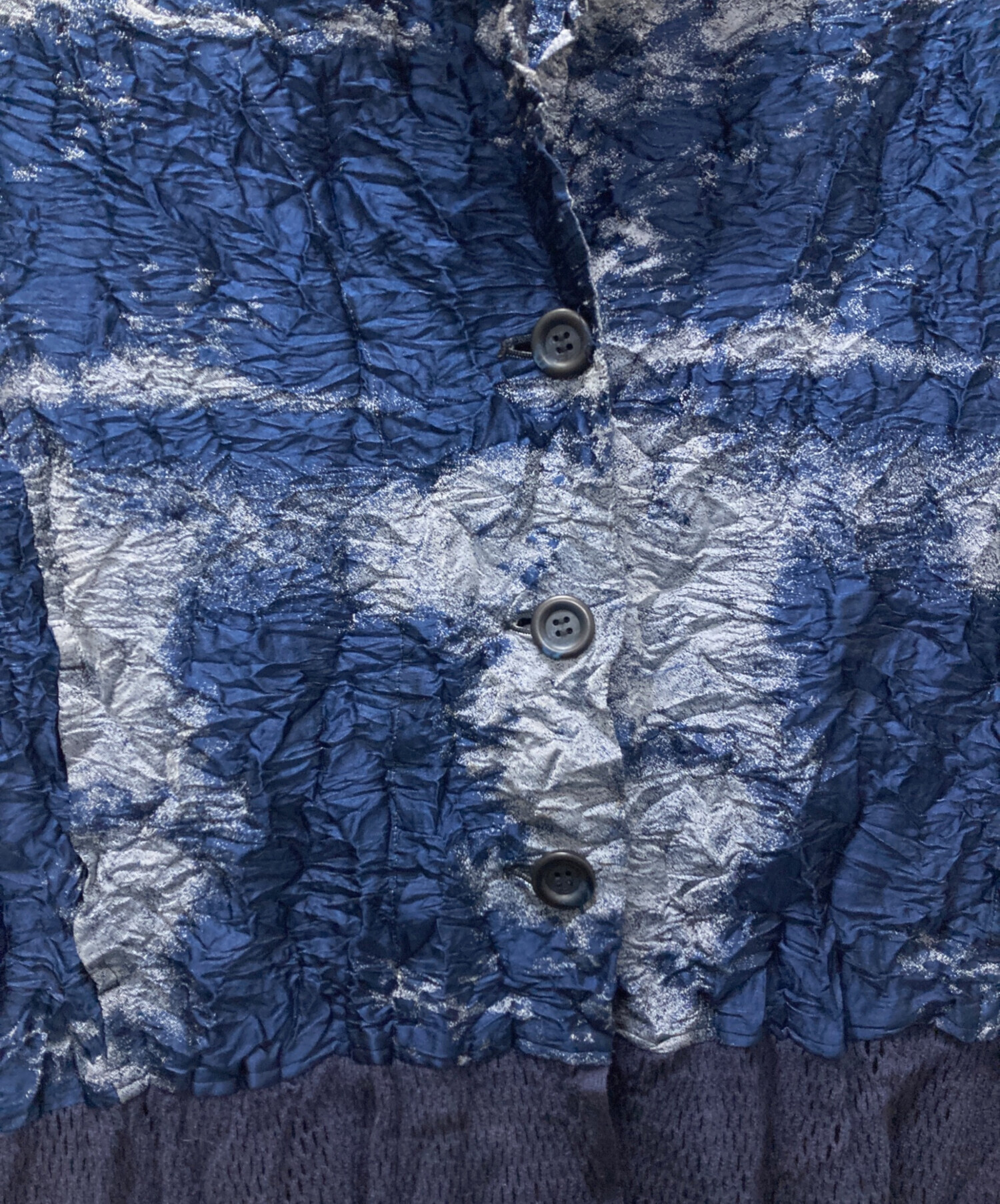 中古・古着通販】ISSEY MIYAKE (イッセイミヤケ) メッシュ切替コットン 