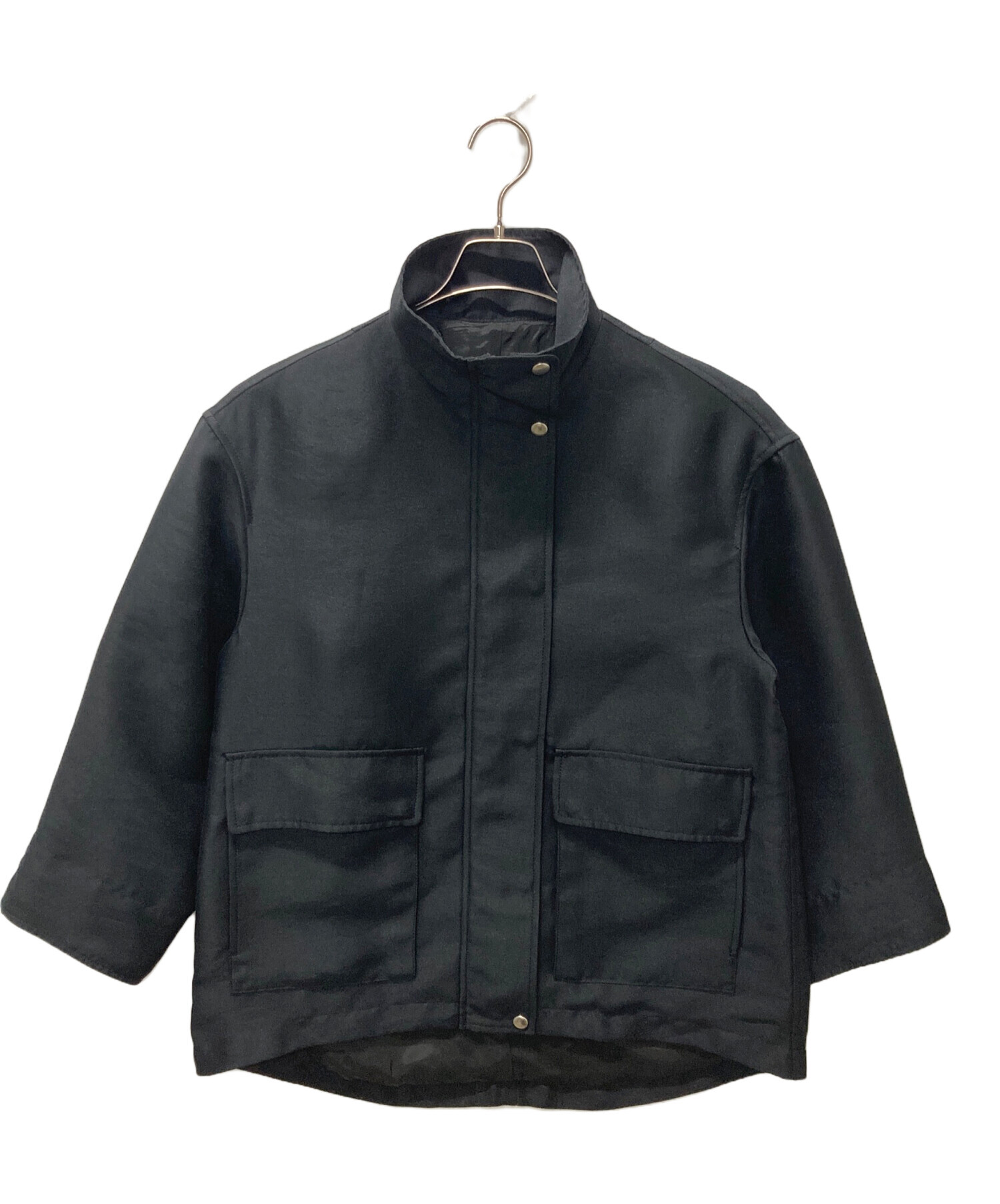 中古・古着通販】IENA (イエナ) ライトダブルクロスブルゾン ネイビー