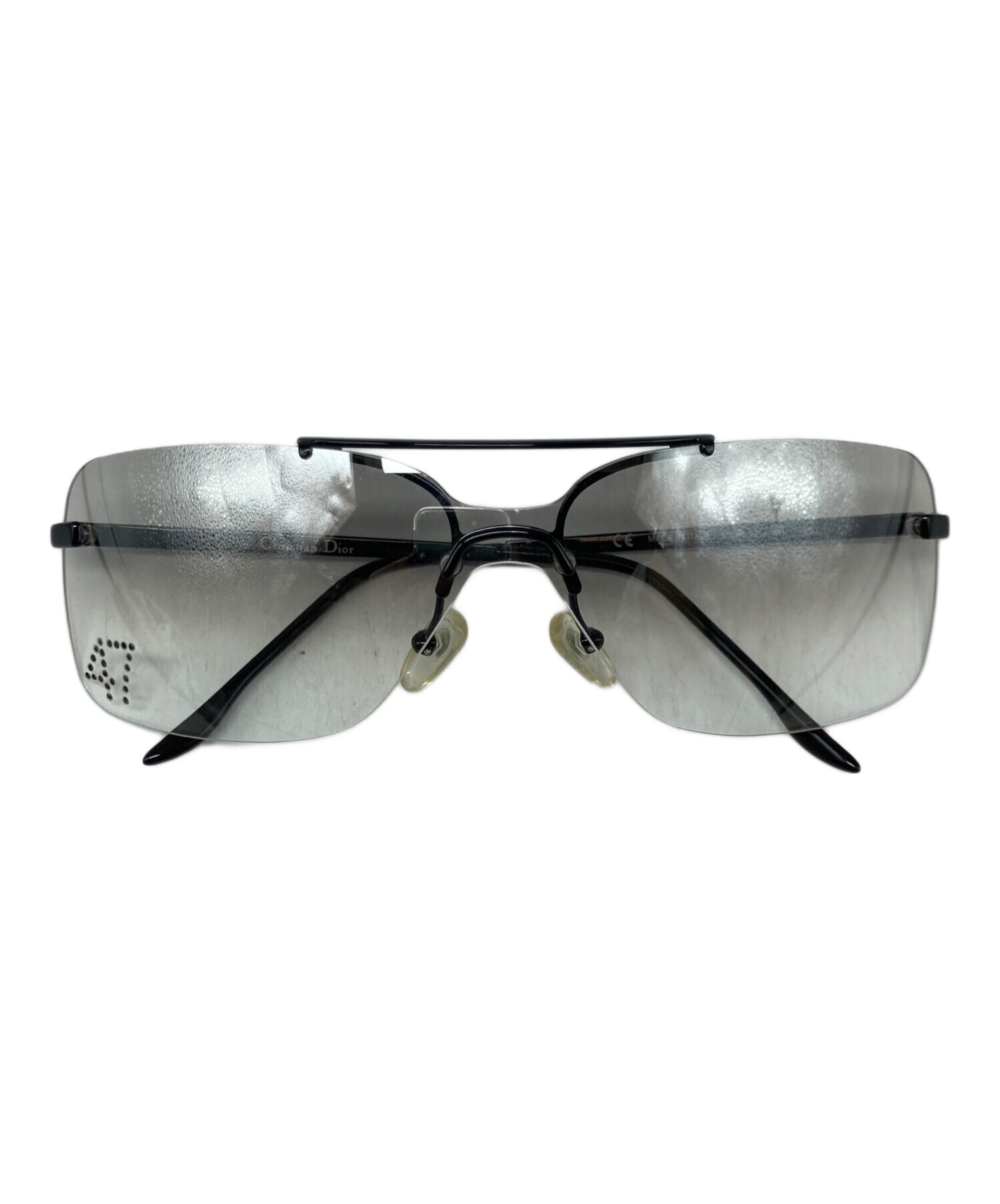 CHRISTIAN DIOR クリスチャンディオール サングラス 47 ラインストーン 34D メタル メタルレッド金具 美品 中古 4b010071 Christian Dior - CHRISTIAN DIOR クリスチャンディオール サングラス