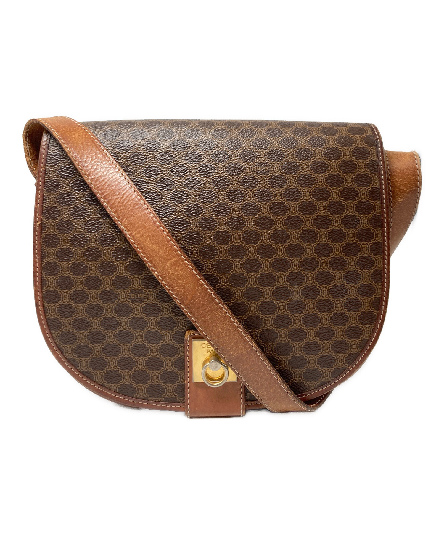 中古・古着通販】CELINE (セリーヌ) マカダム柄ショルダーバッグ 
