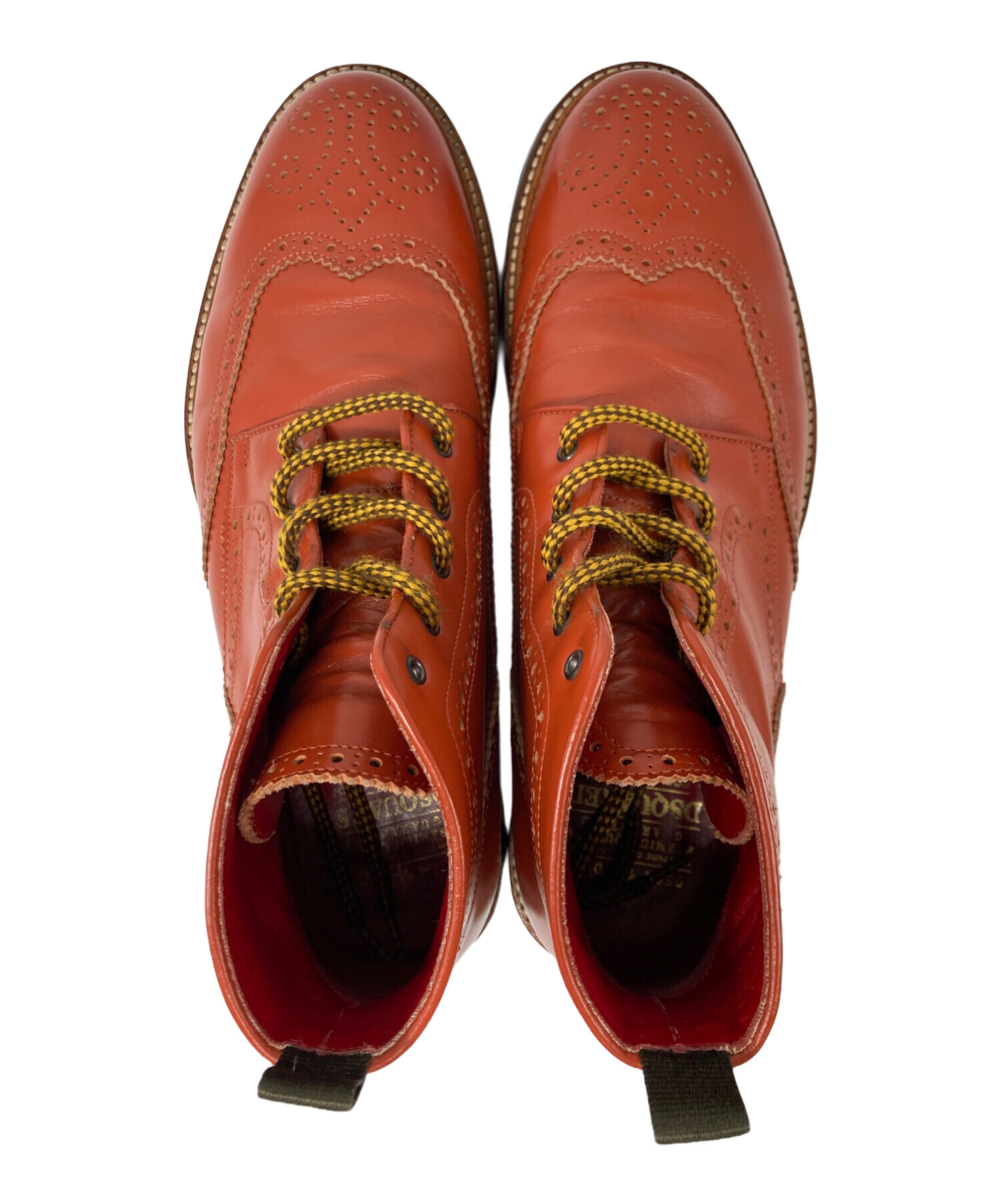 大人気☆ DSQUARED2 レザー ショートブーツ ジップ ストーム 赤 36 中古・古着通販】DSQUARED2 (ディースクエアード) ウィングチップ