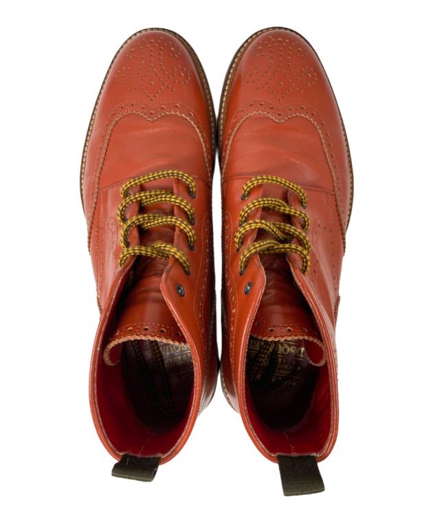 大人気☆ DSQUARED2 レザー ショートブーツ ジップ ストーム 赤 36 中古・古着通販】DSQUARED2 (ディースクエアード) ウィングチップ
