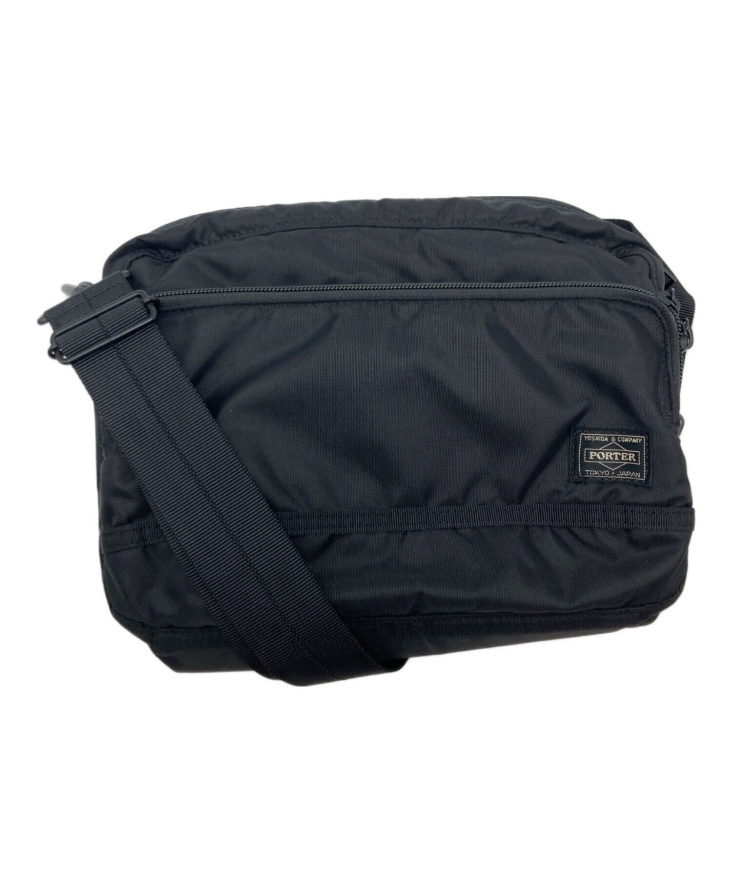 中古・古着通販】PORTER (ポーター) FLASH SHOULDER BAG ブラック 