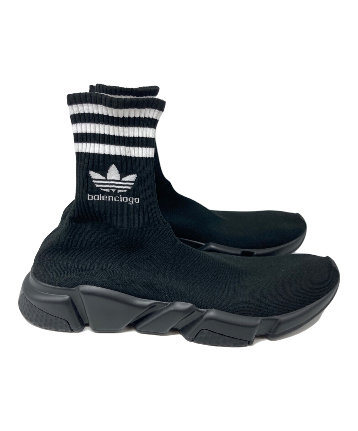 【新品】Balenciaga adidasコラボ ソックス ブラック Lサイズ 中古・古着通販】BALENCIAGA (バレンシアガ) adidas (アディダス