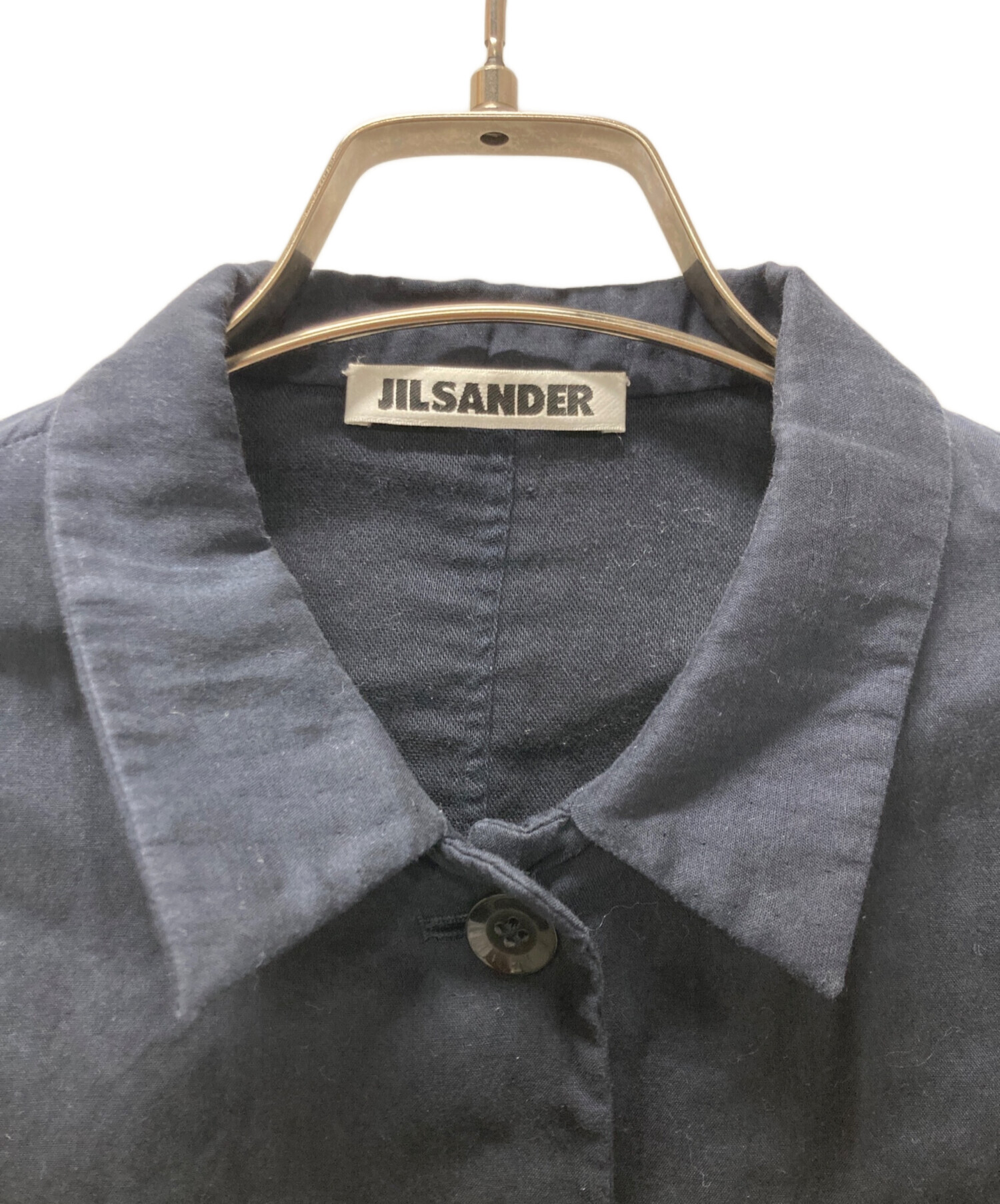 希少 JIL SANDER 上質 ダブルジップ デザイン 長袖 シャツ 34 中古・古着通販】JIL SANDER (ジルサンダー) 長袖シャツ ネイビー