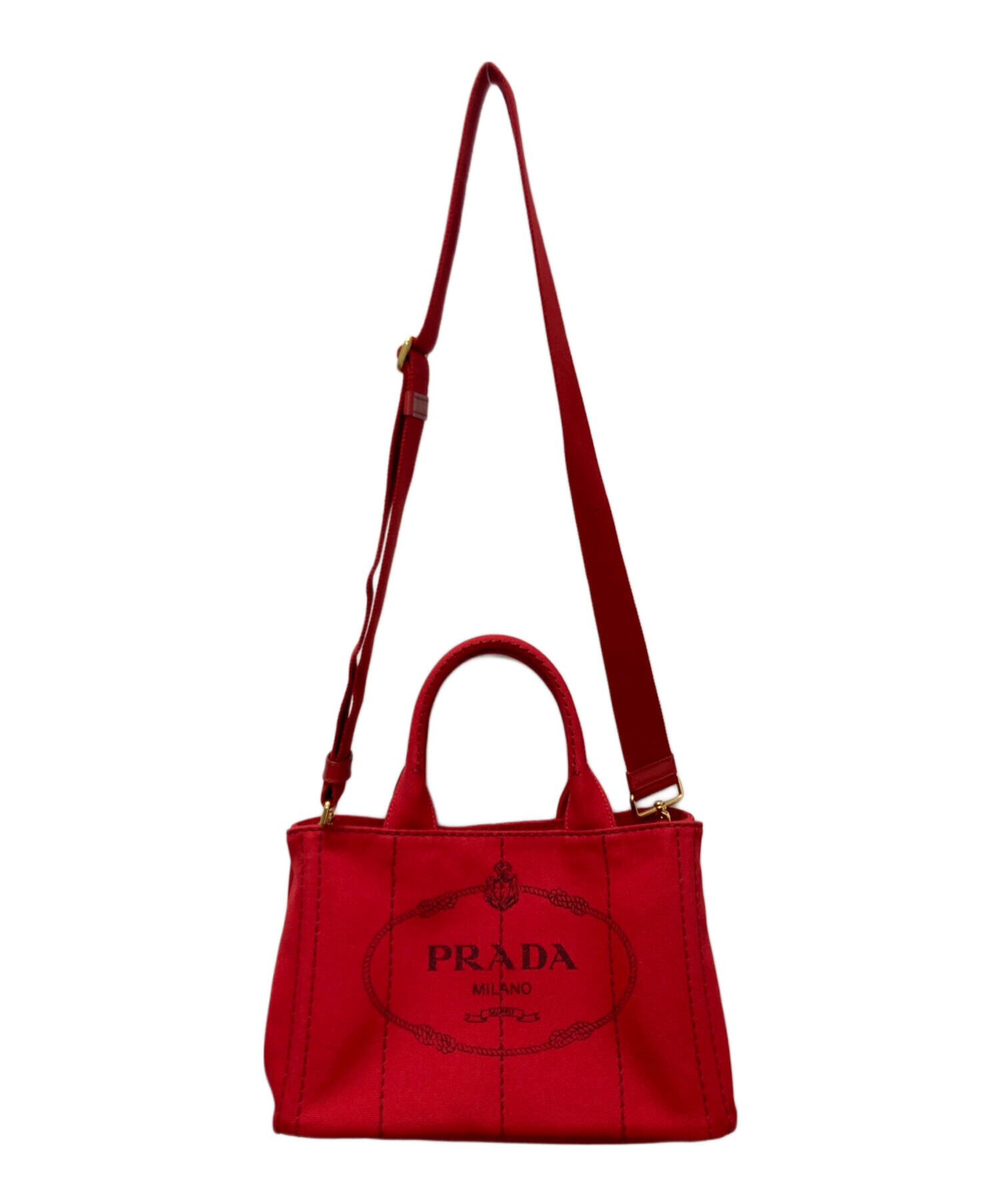 【美品・付属品完備✨】プラダ カナパ 2way ハンドバッグ キャンバス 茶色 PRADA - プラダ PRADA カナパ 2WAYバッグ トートバッグ ショルダー